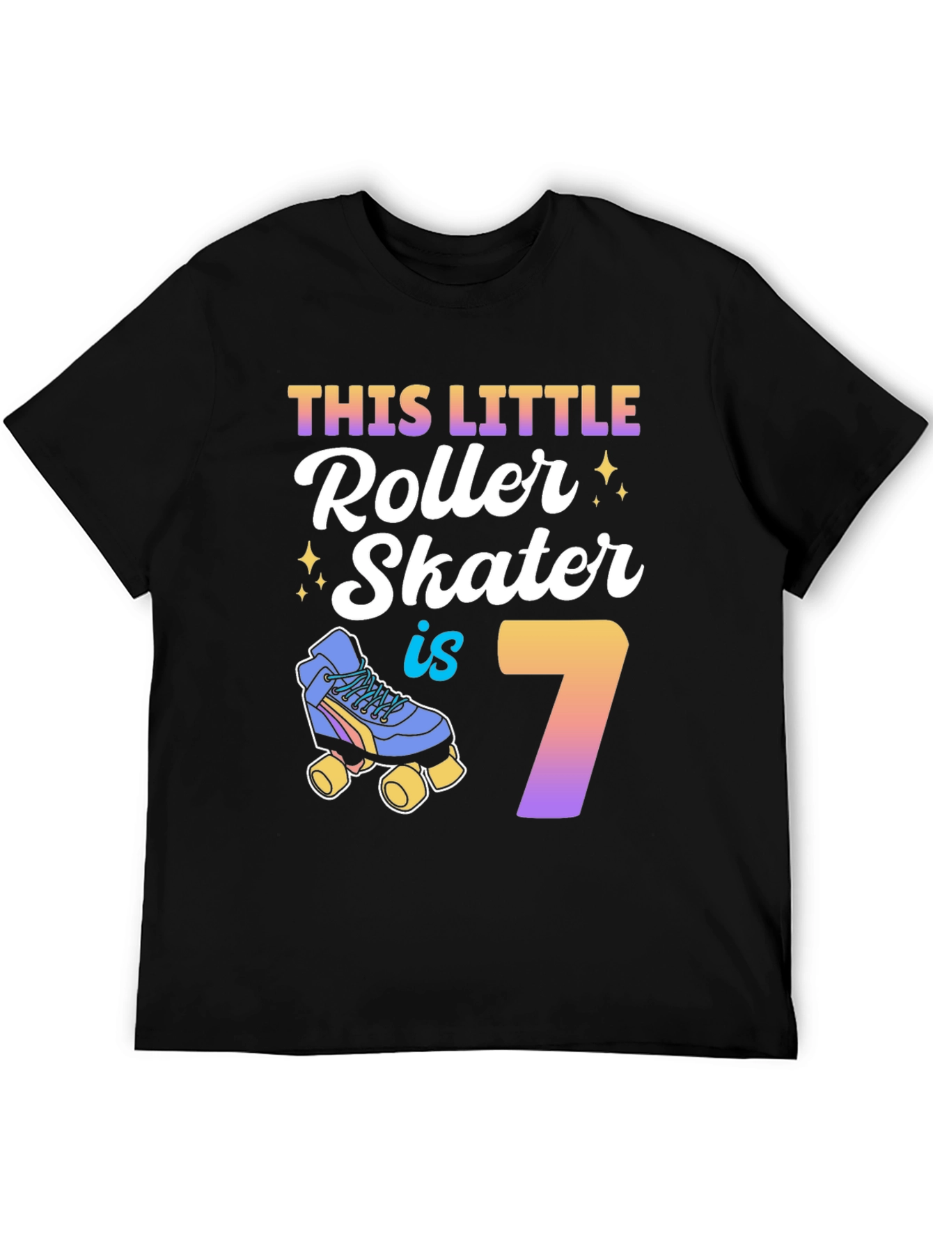 Roller Skater 7th Birthday T-Shirt