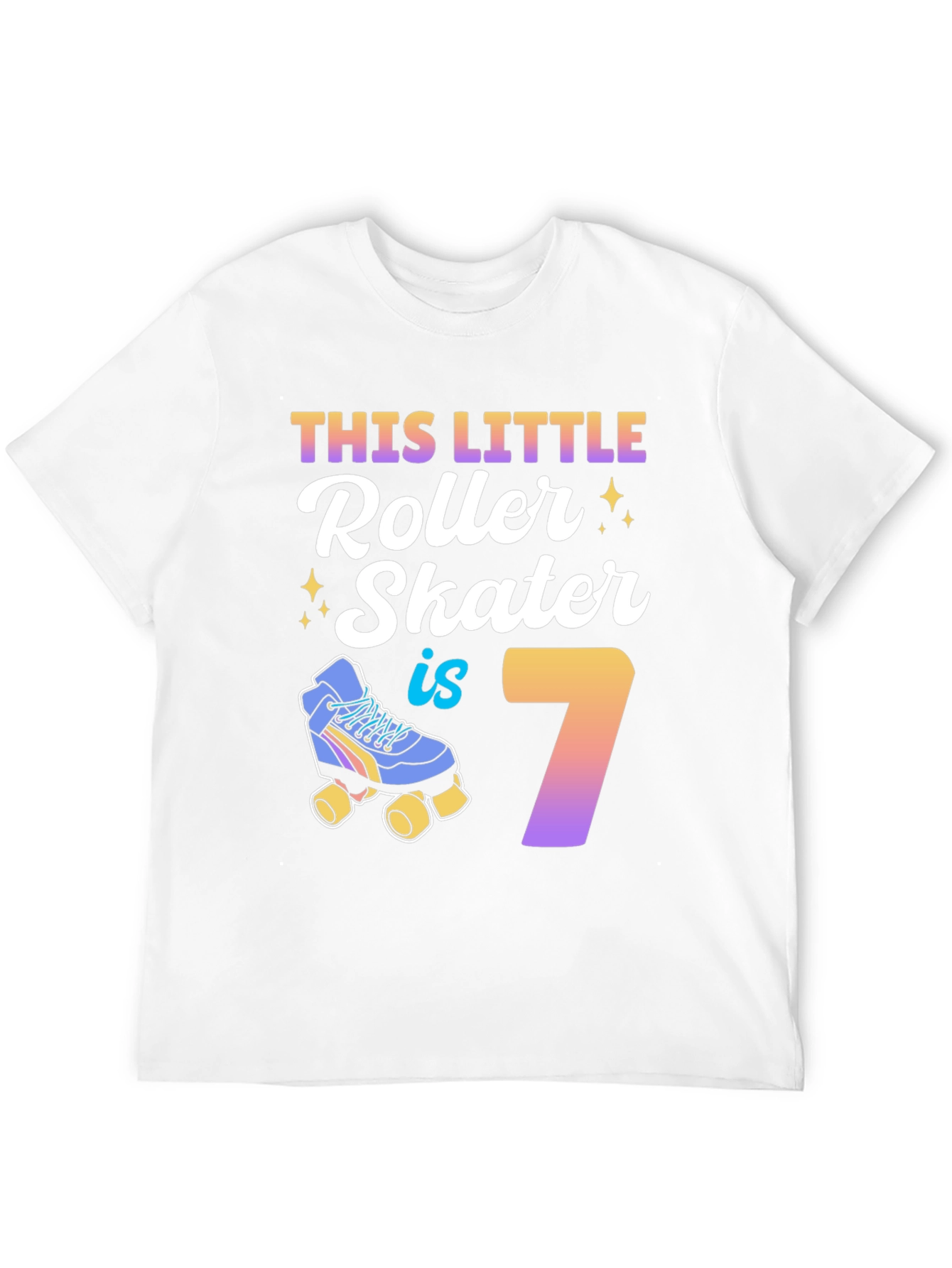 Roller Skater 7th Birthday T-Shirt