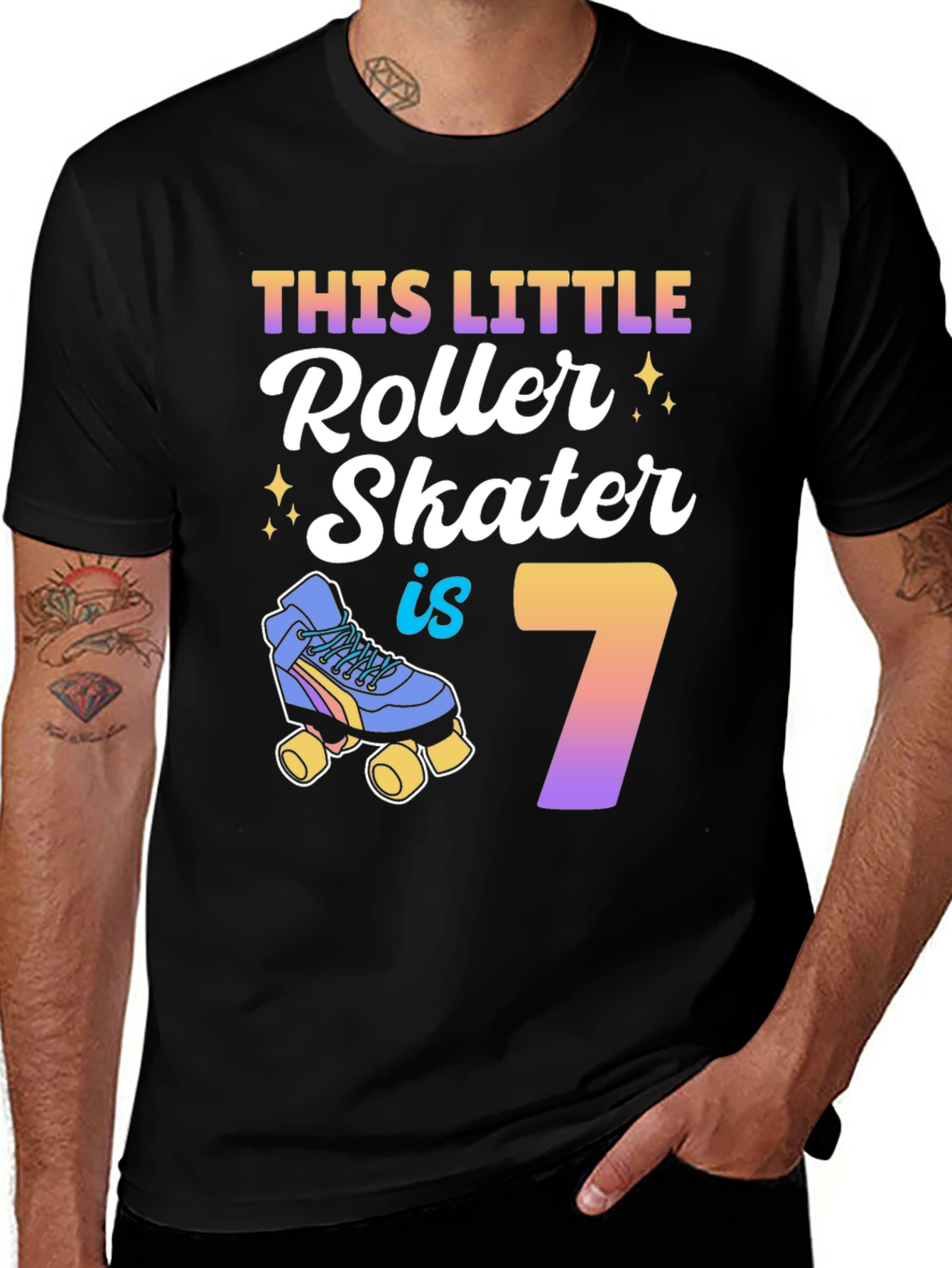 Roller Skater 7th Birthday T-Shirt