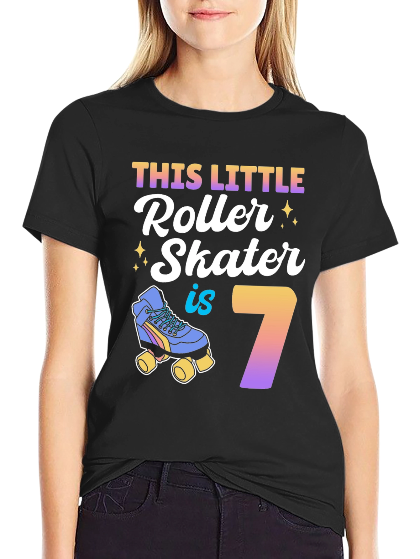 Roller Skater 7th Birthday T-Shirt