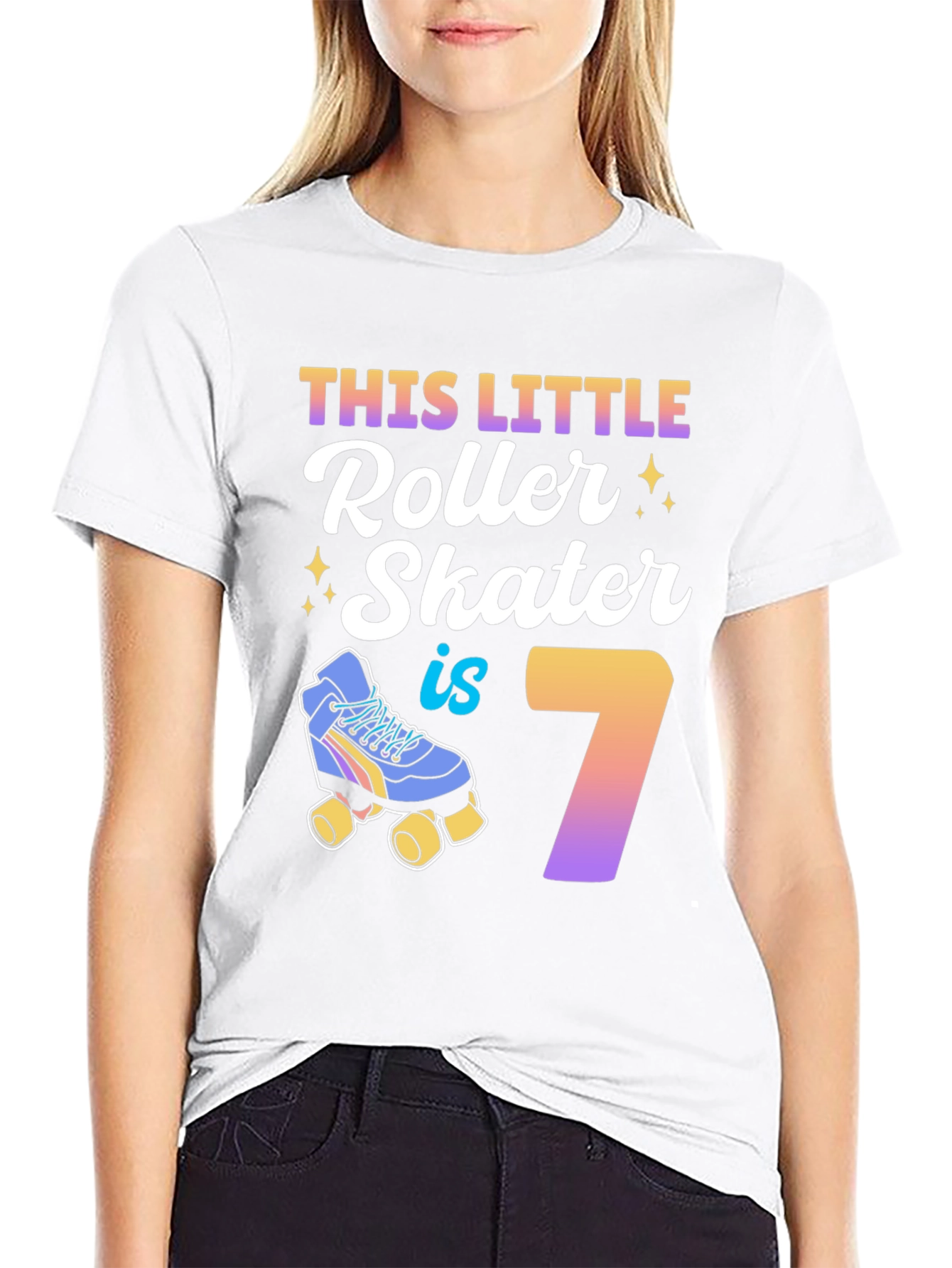 Roller Skater 7th Birthday T-Shirt