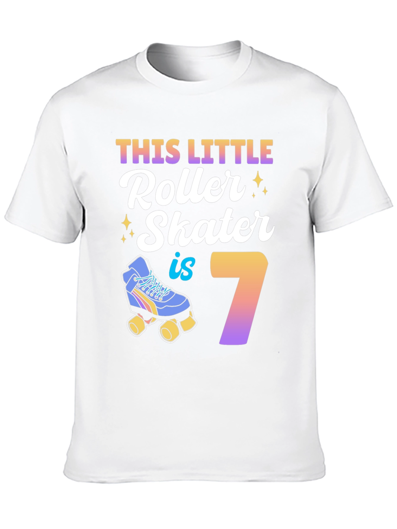 Roller Skater 7th Birthday T-Shirt