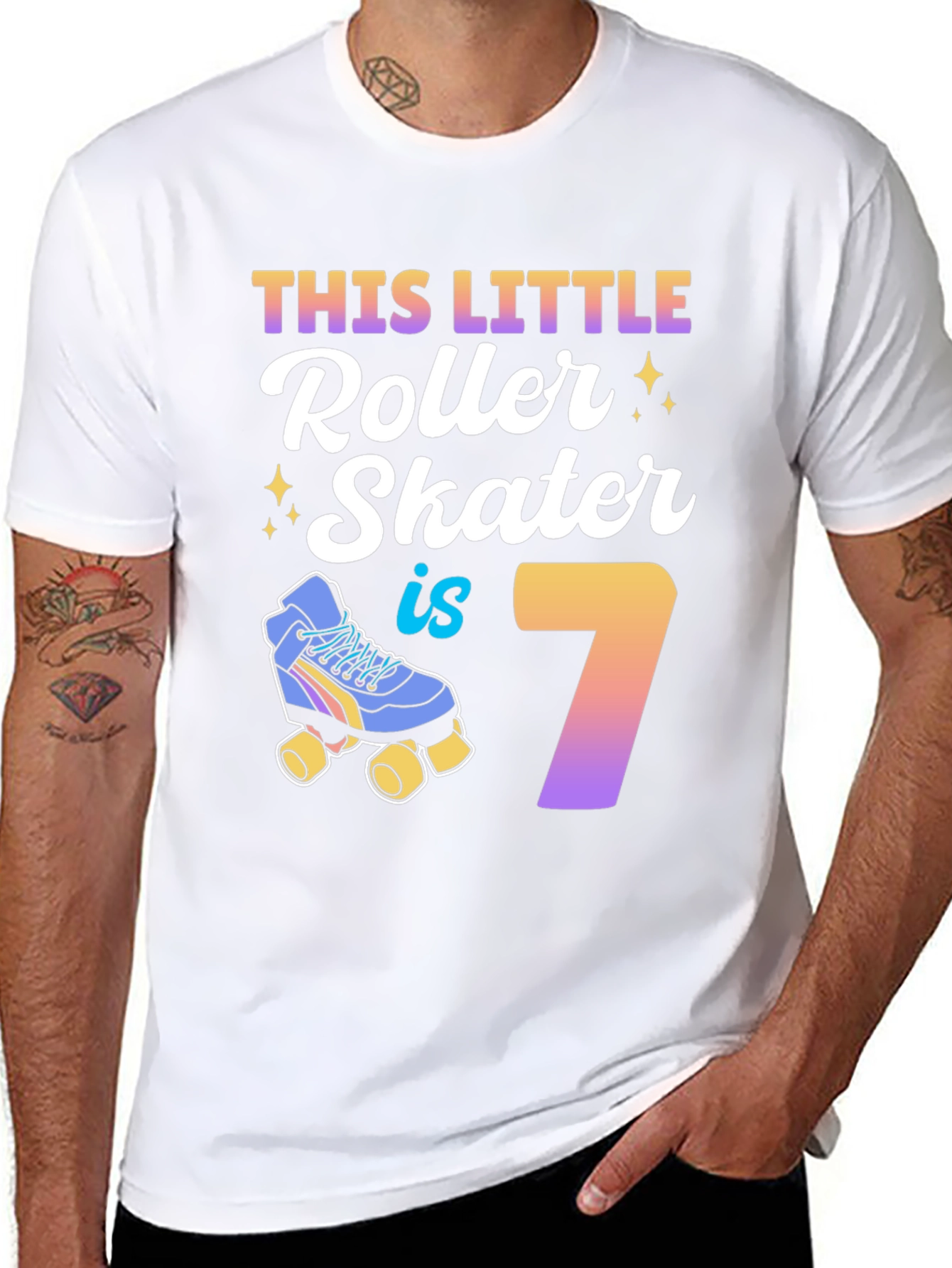 Roller Skater 7th Birthday T-Shirt