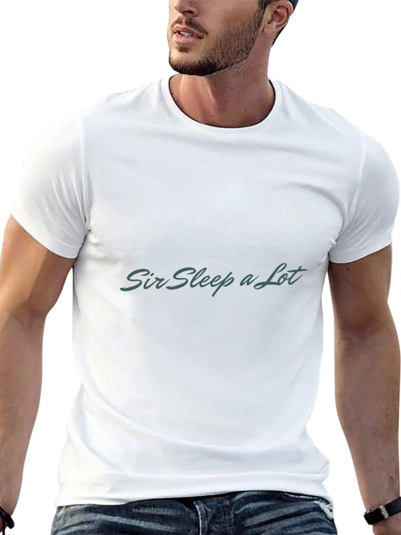 Sir Sleep A Lot Black Graphic T-Shirt