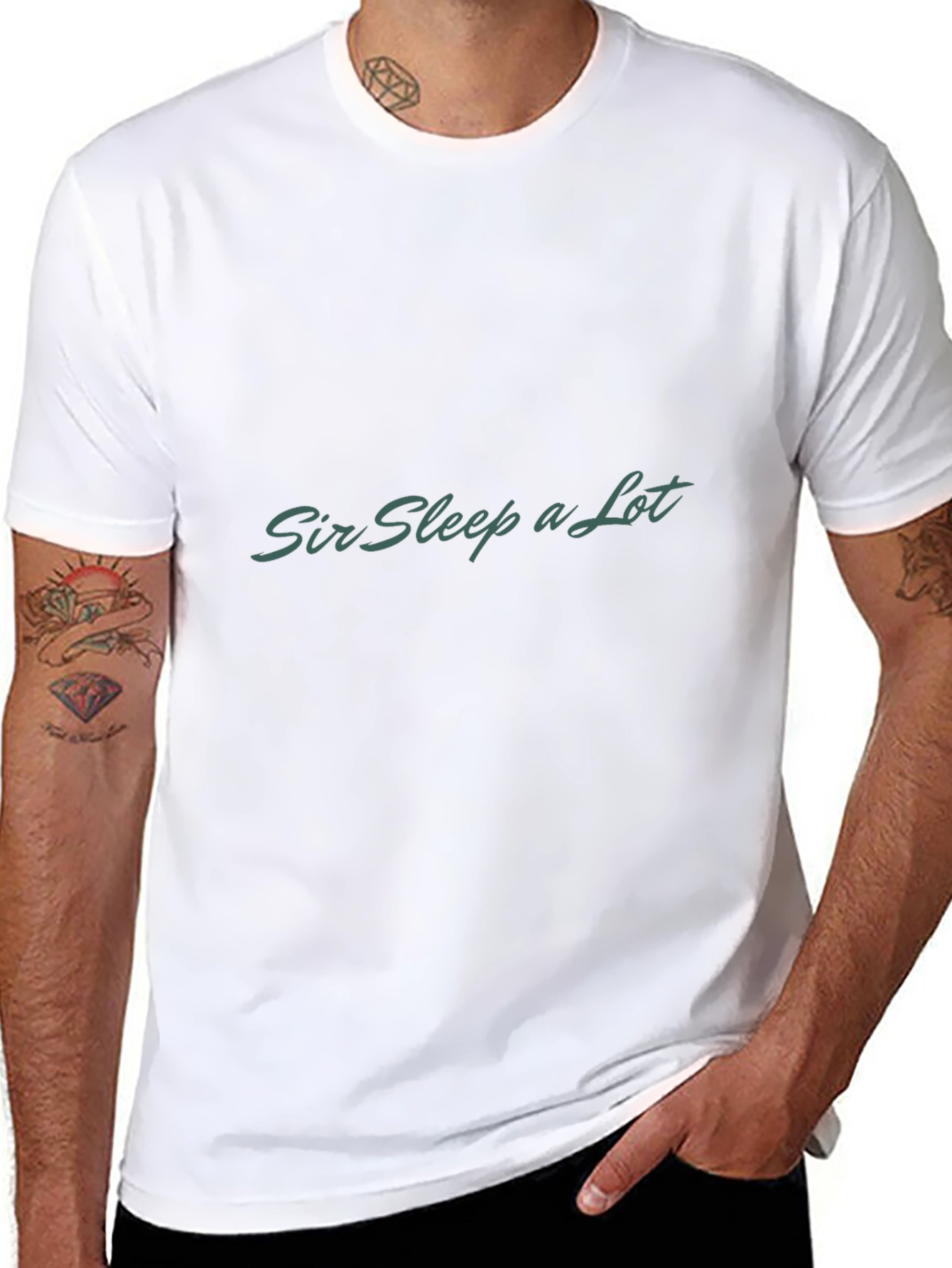 Sir Sleep A Lot Black Graphic T-Shirt