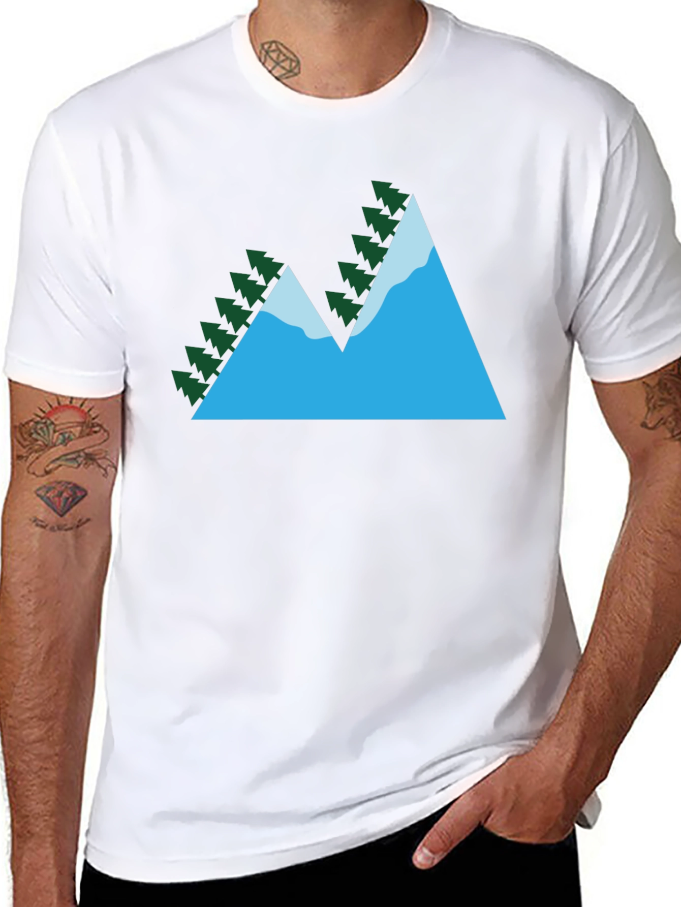 Mountain Peak Graphic T-Shirt - Nature Lovers Tee