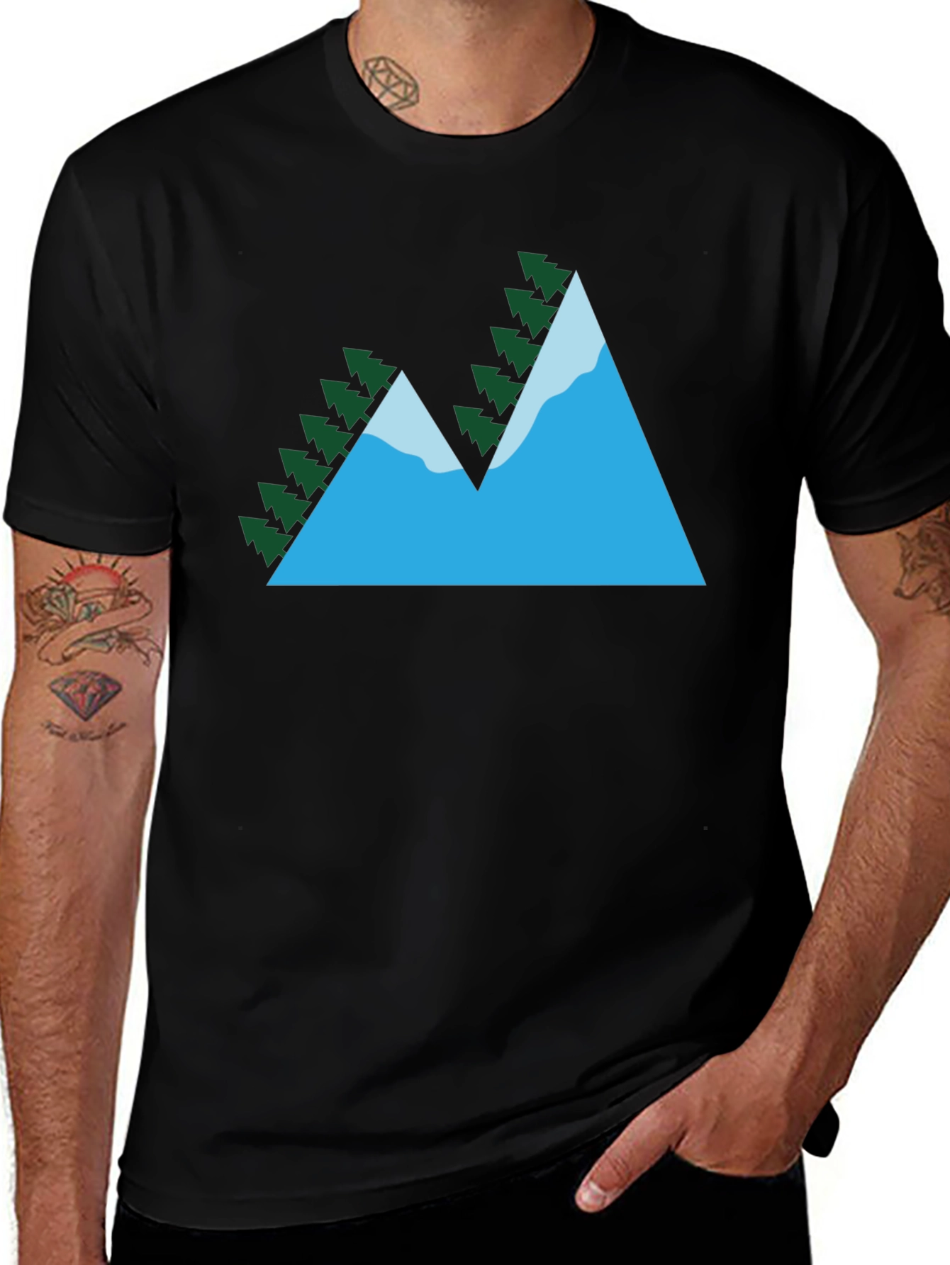 Mountain Peak Graphic T-Shirt - Nature Lovers Tee