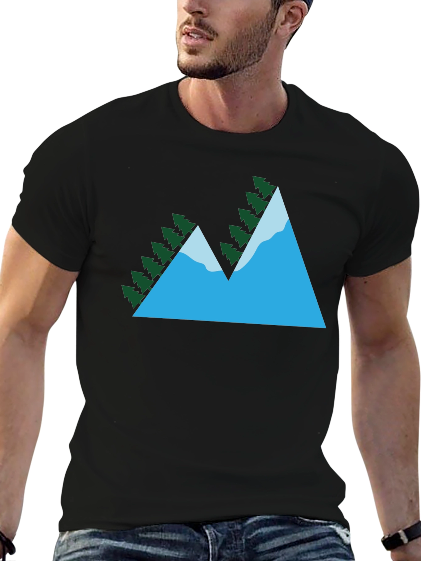 Mountain Peak Graphic T-Shirt - Nature Lovers Tee