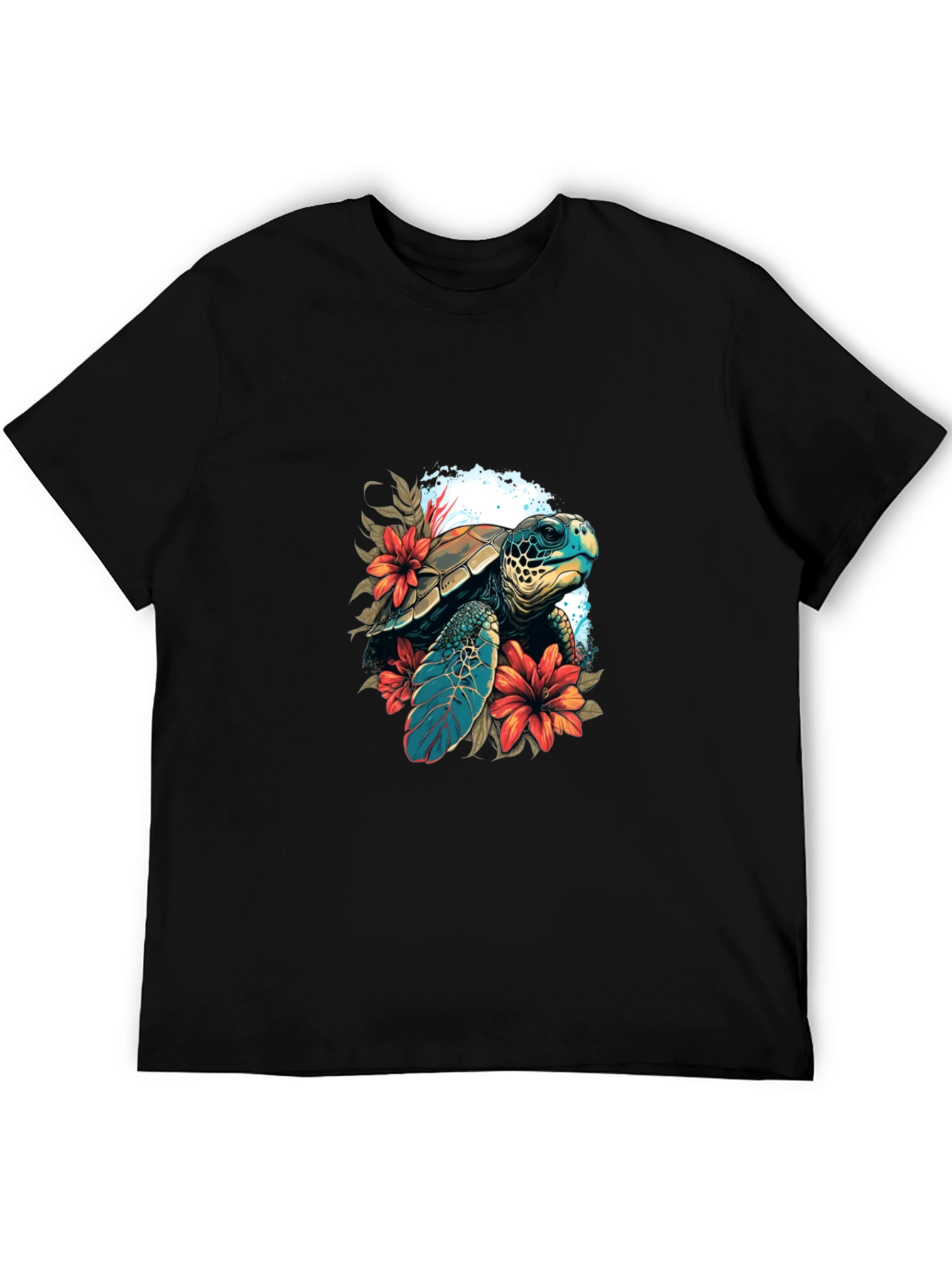 Sea Turtle Graphic Tee - Island Style Black T-Shirt