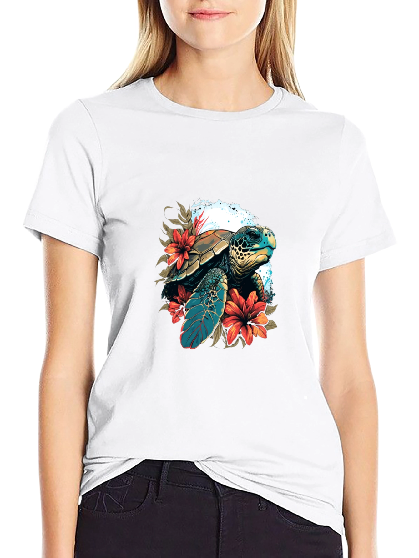 Sea Turtle Graphic Tee - Island Style Black T-Shirt