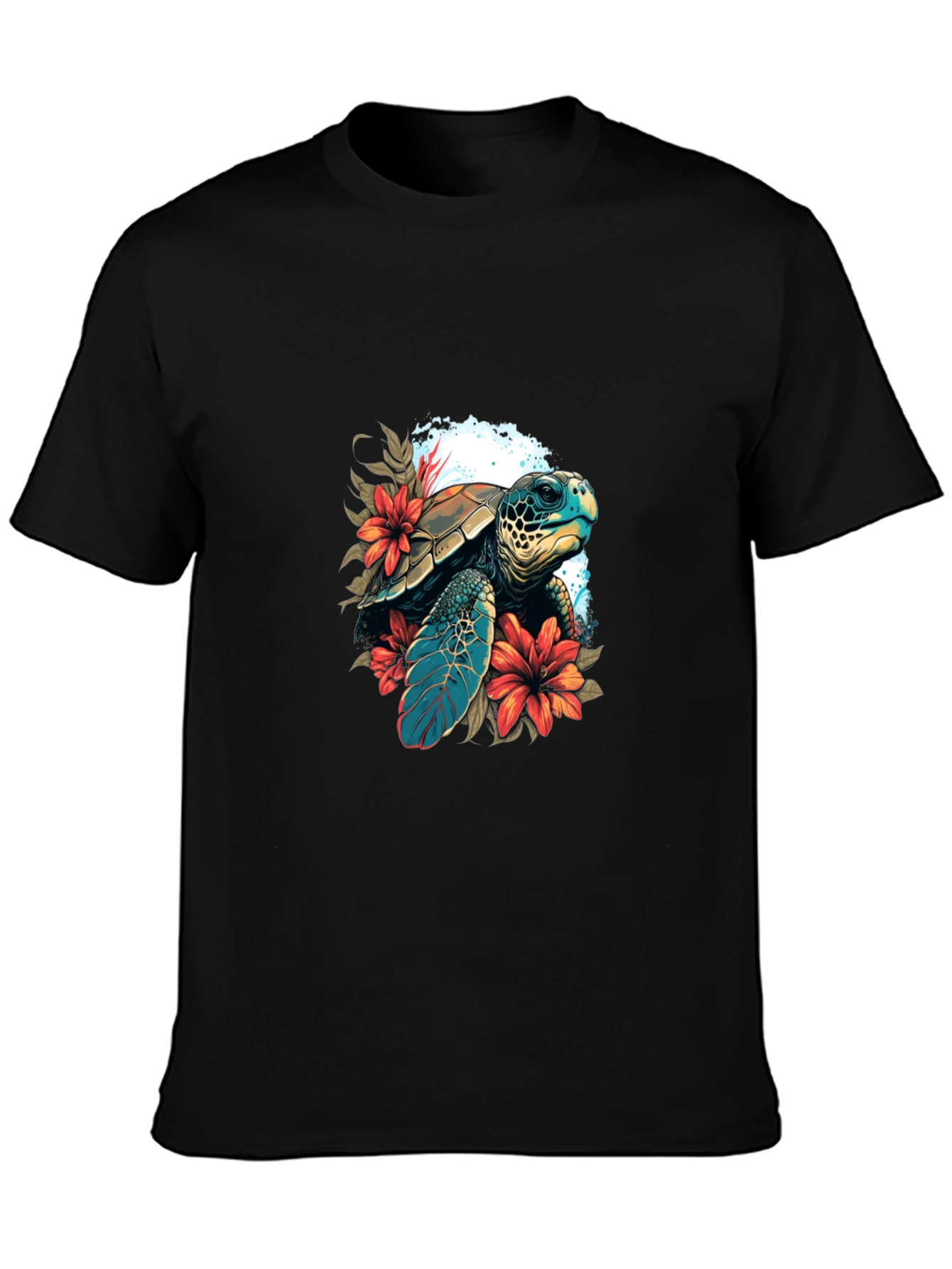 Sea Turtle Graphic Tee - Island Style Black T-Shirt