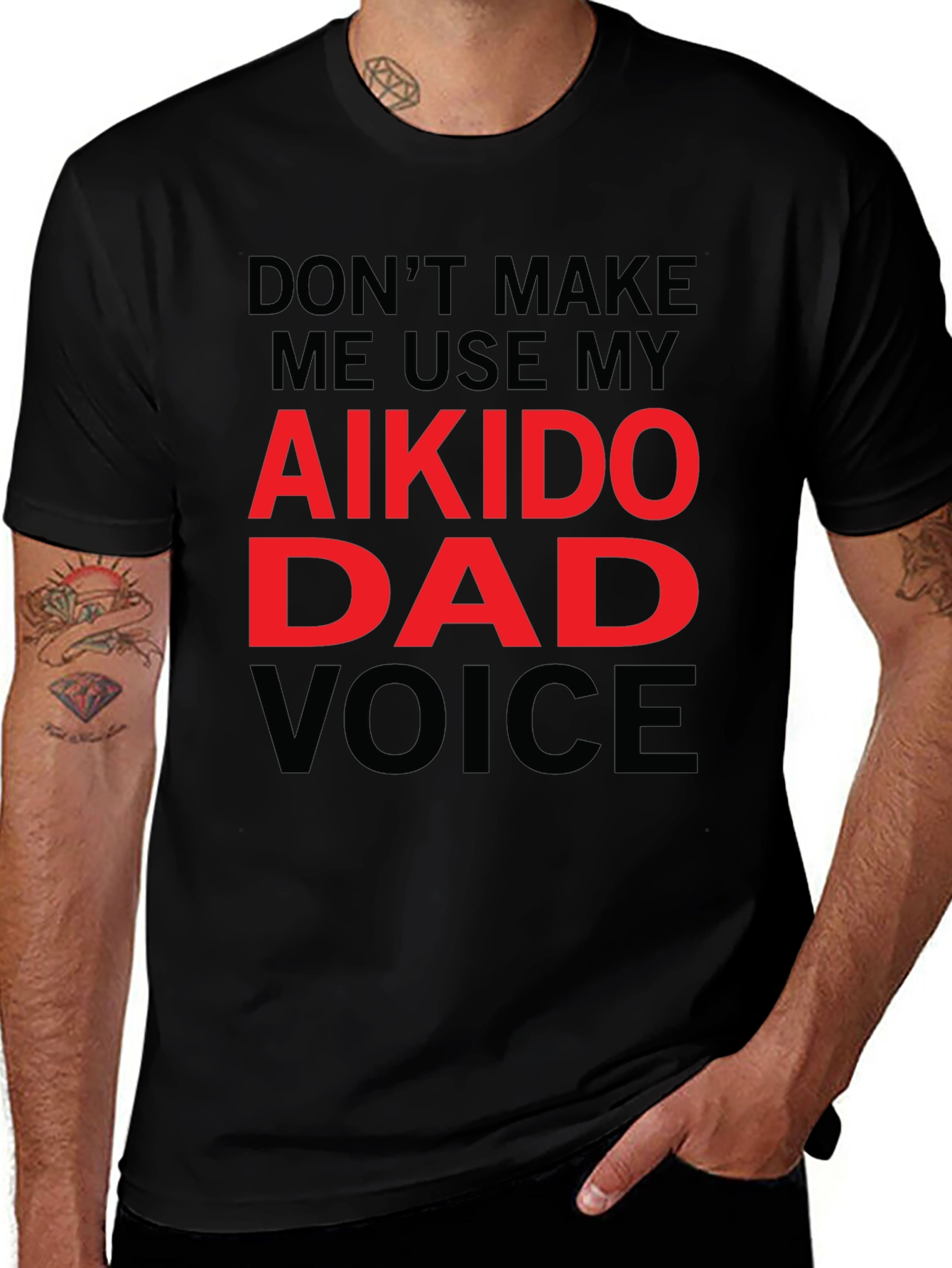 Aikido Dad Voice T-Shirt - Funny Fathers Day Gift