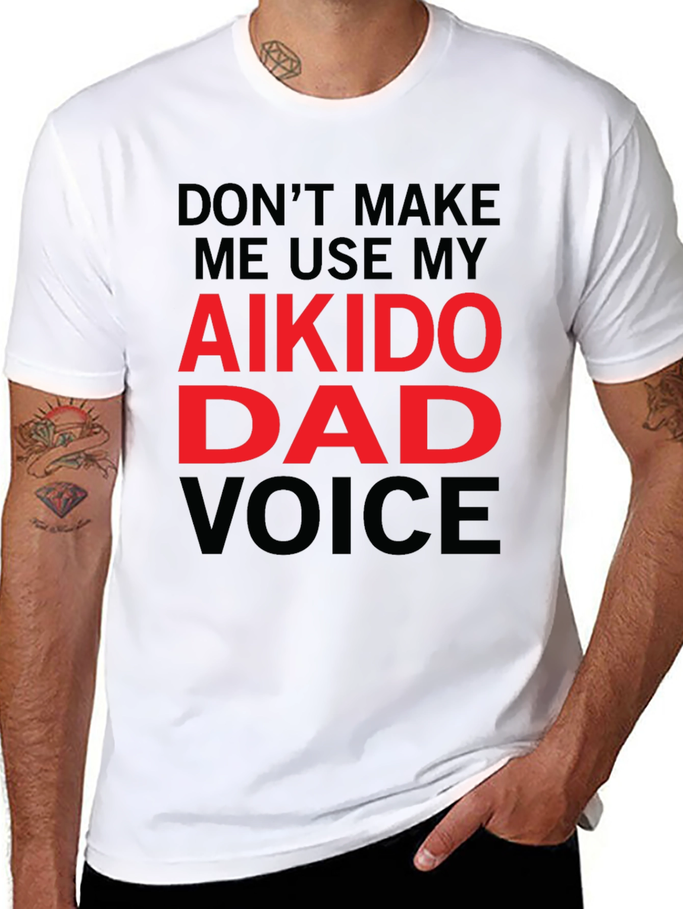 Aikido Dad Voice T-Shirt - Funny Fathers Day Gift