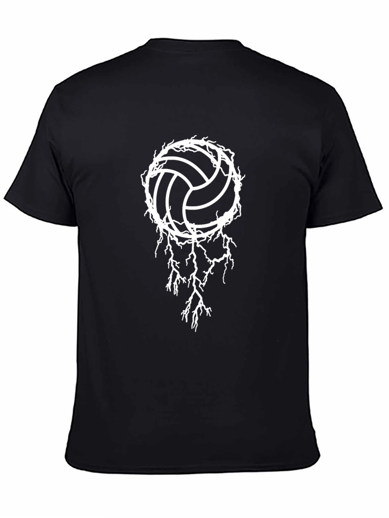 Volleyball Lightning Graphic Tee - Stylish Sportswear