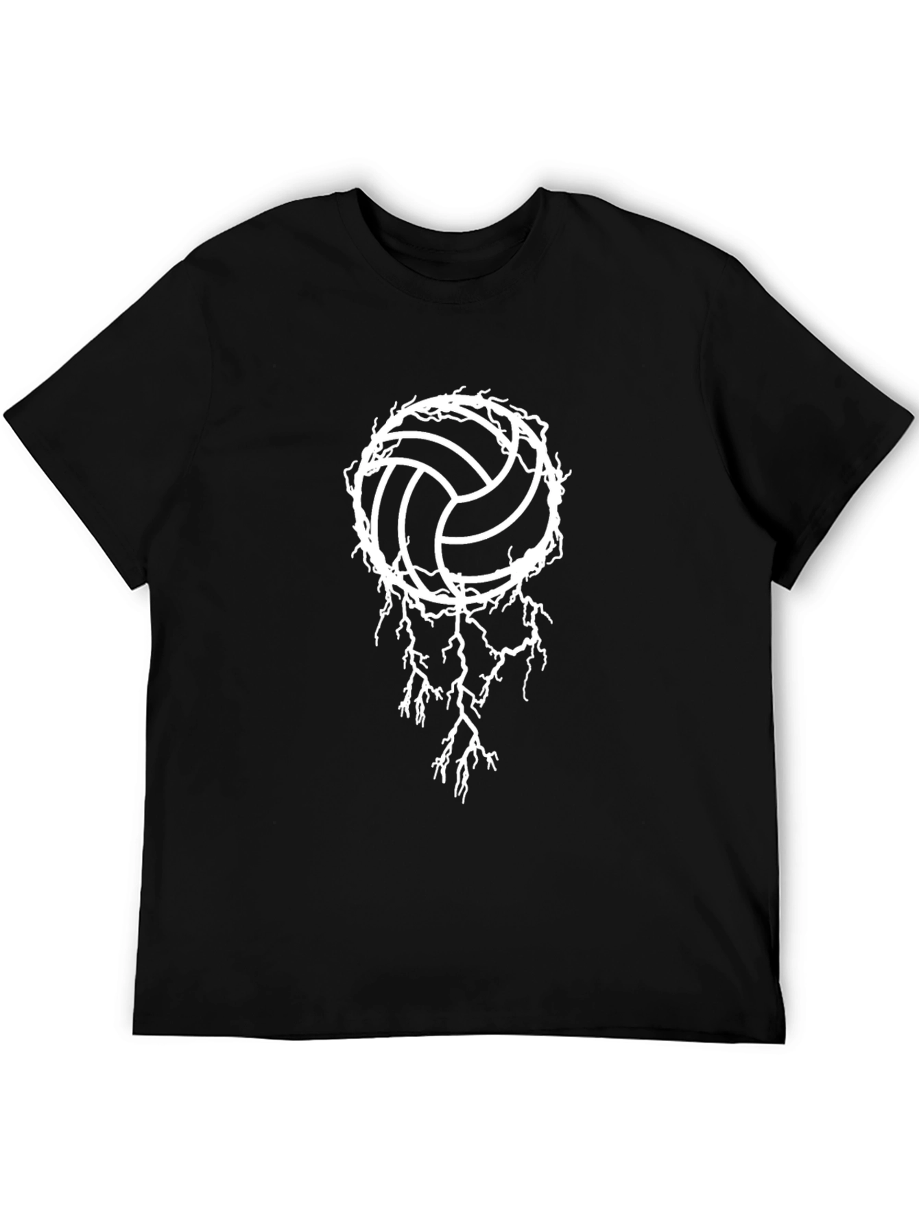 Volleyball Lightning Graphic Tee - Stylish Sportswear