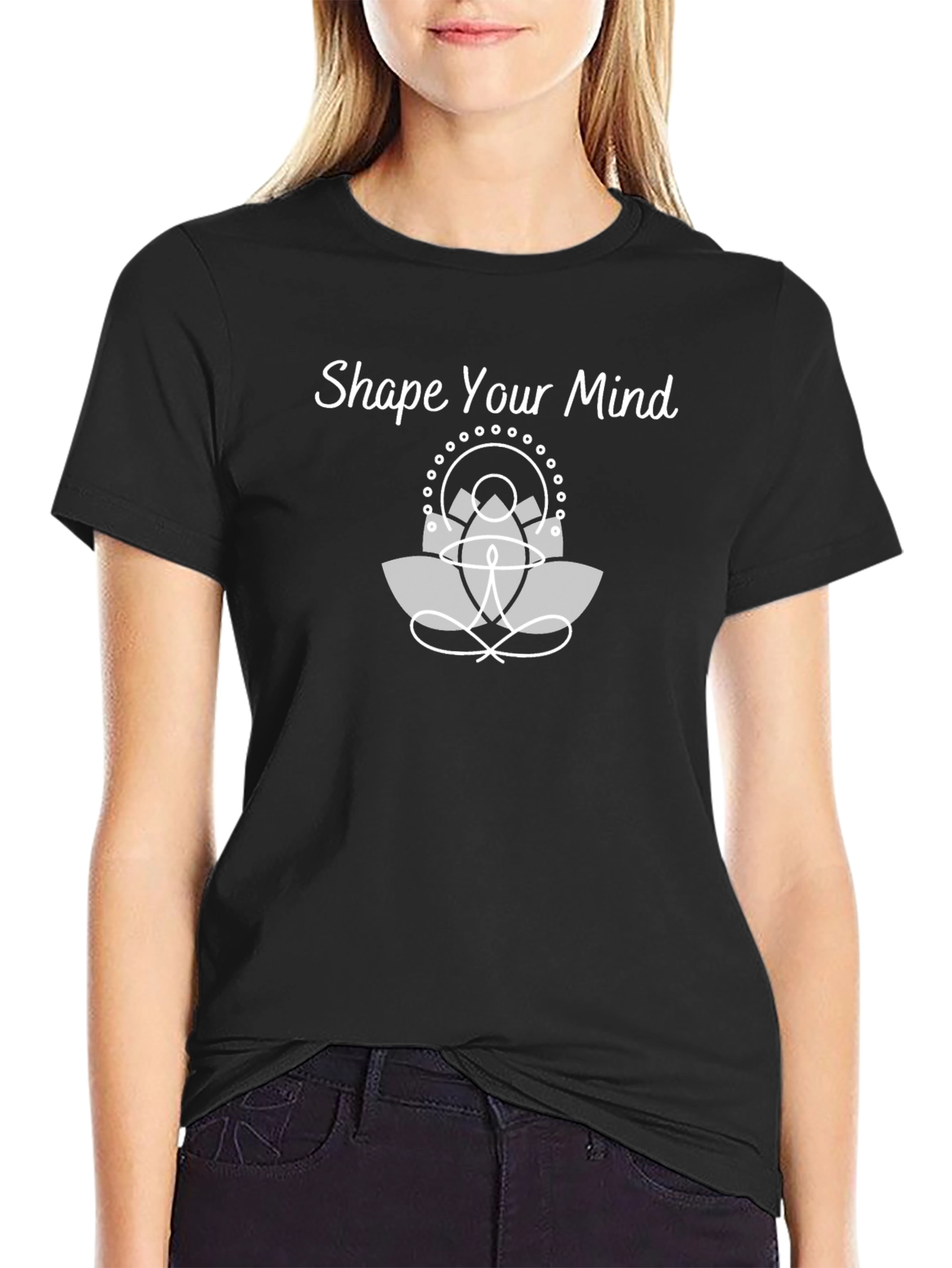 Shape Your Mind Tee - Black Cotton T-Shirt