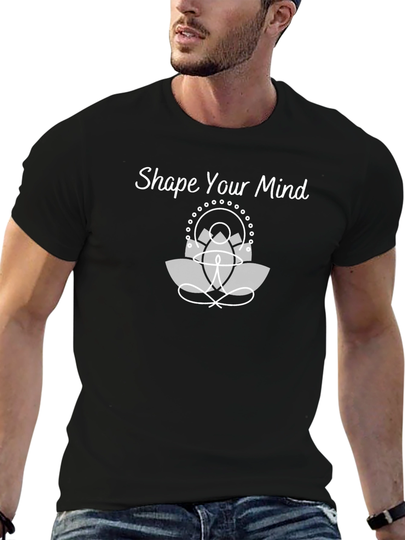 Shape Your Mind Tee - Black Cotton T-Shirt