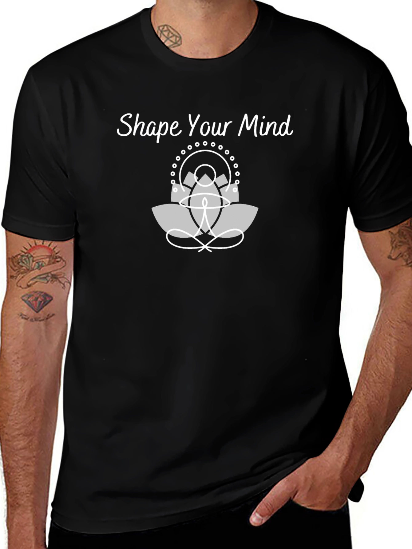 Shape Your Mind Tee - Black Cotton T-Shirt