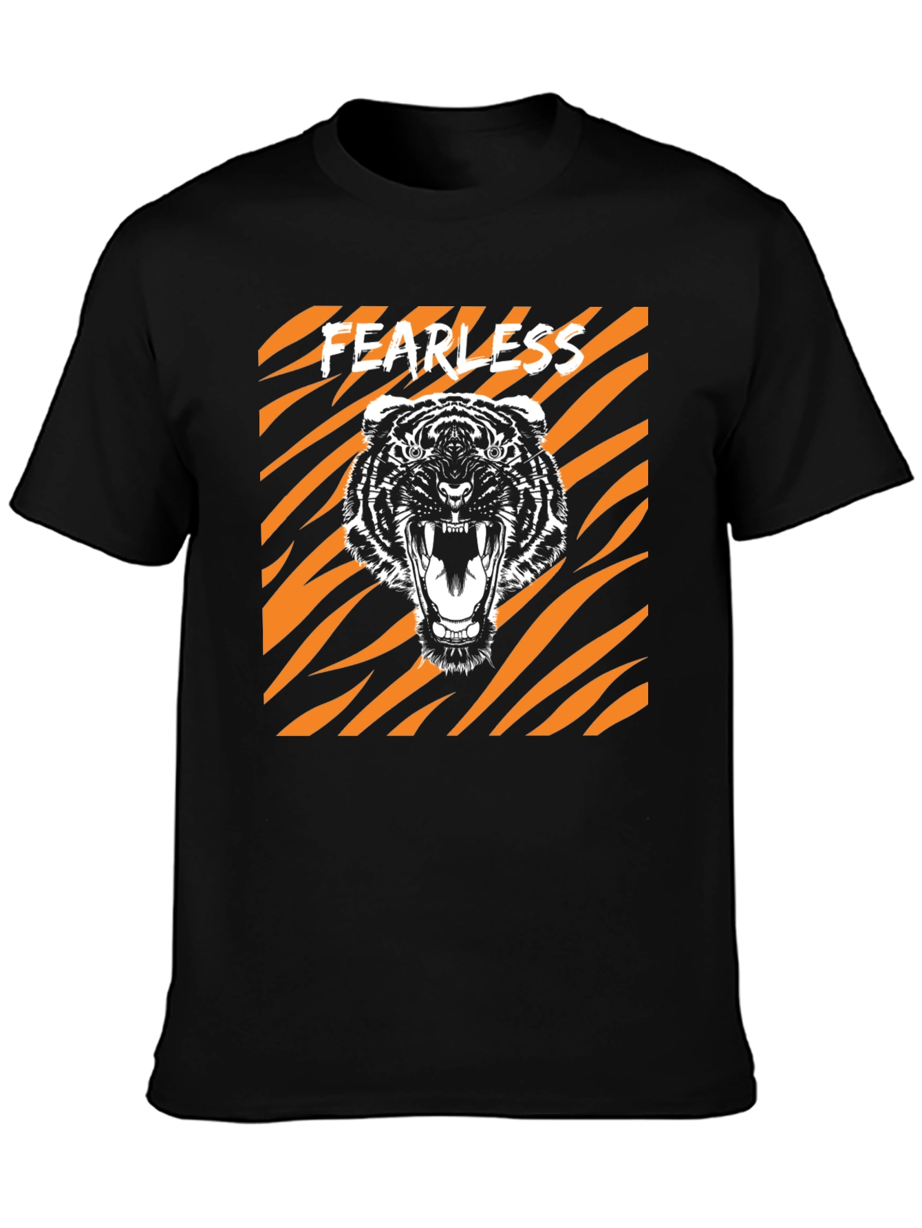 Fearless Tiger Graphic Tee - Bold Animal Print