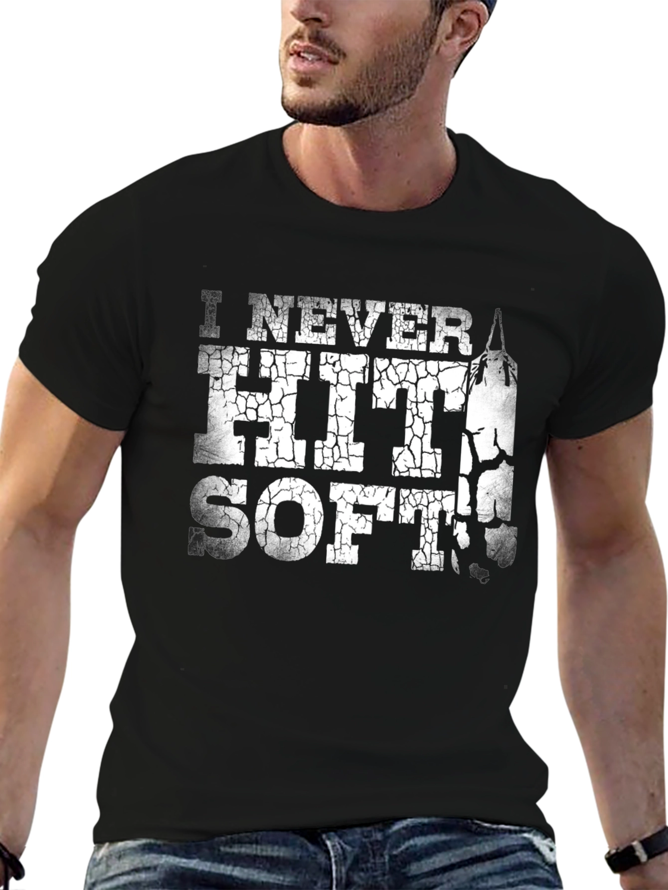 I Never Hit Soft Boxing Graphic Tee