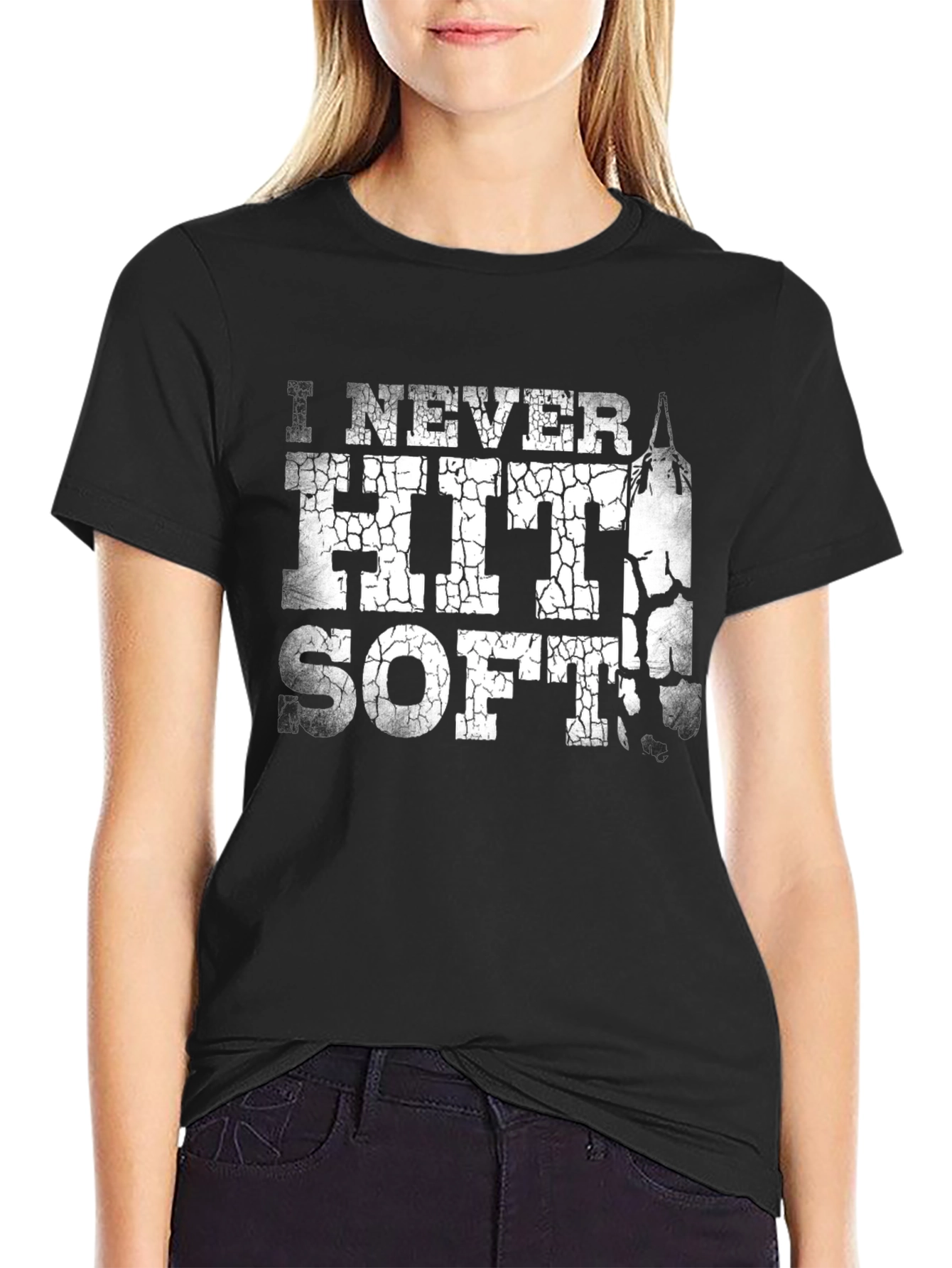 I Never Hit Soft Boxing Graphic Tee