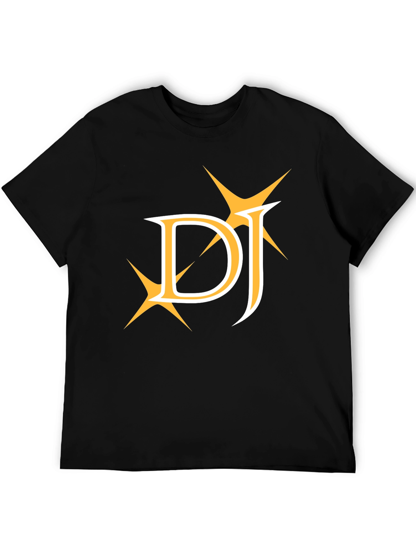 DJ Golden Graphic Tee - Stylish Black Cotton T-Shirt
