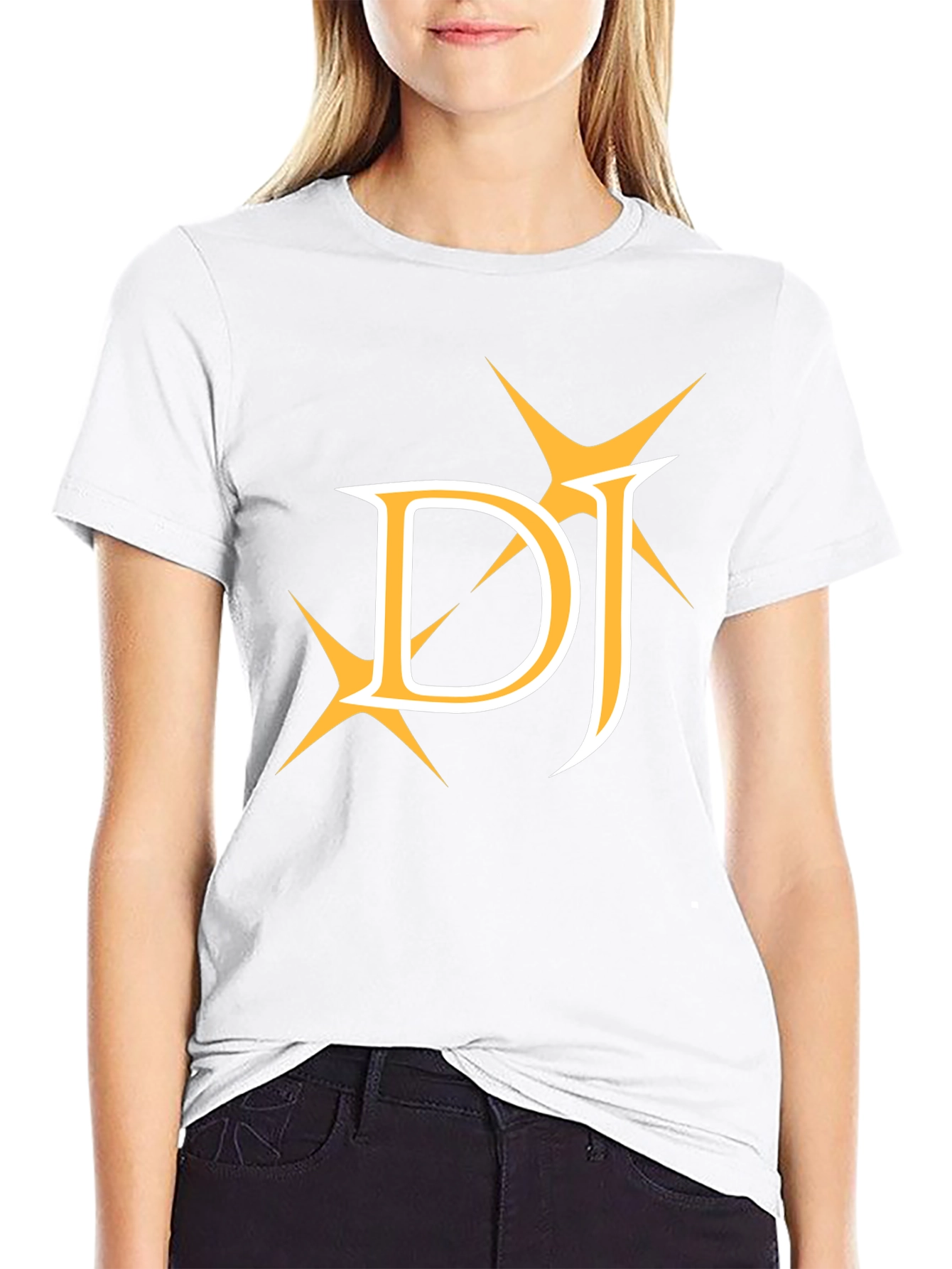 DJ Golden Graphic Tee - Stylish Black Cotton T-Shirt