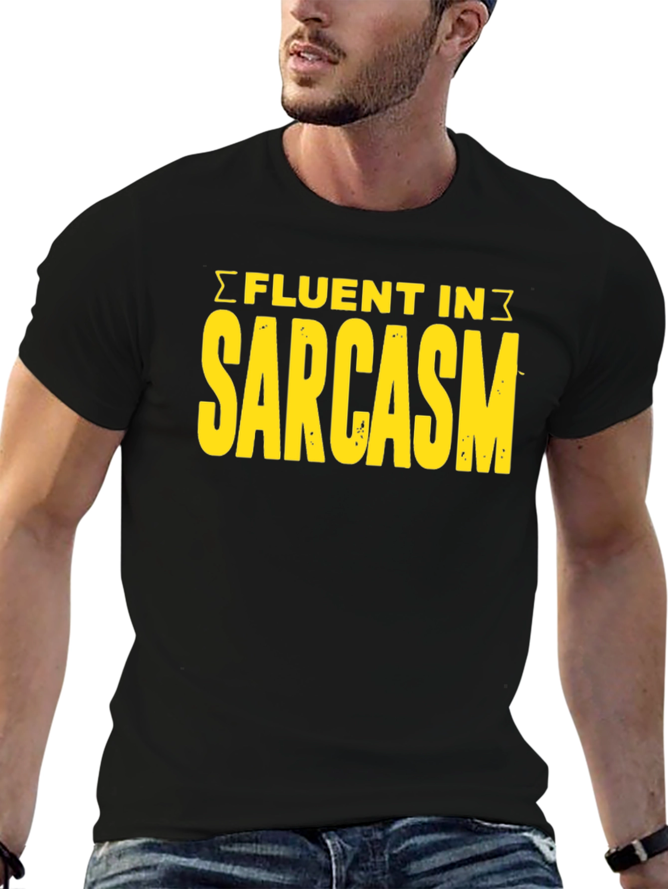 Fluent In Sarcasm Graphic Tee - Black