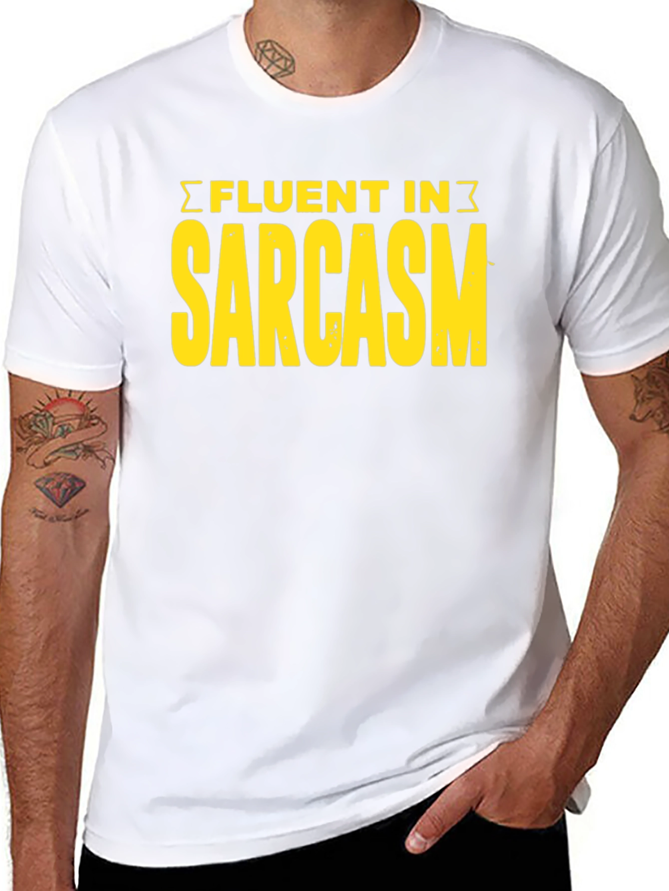 Fluent In Sarcasm Graphic Tee - Black