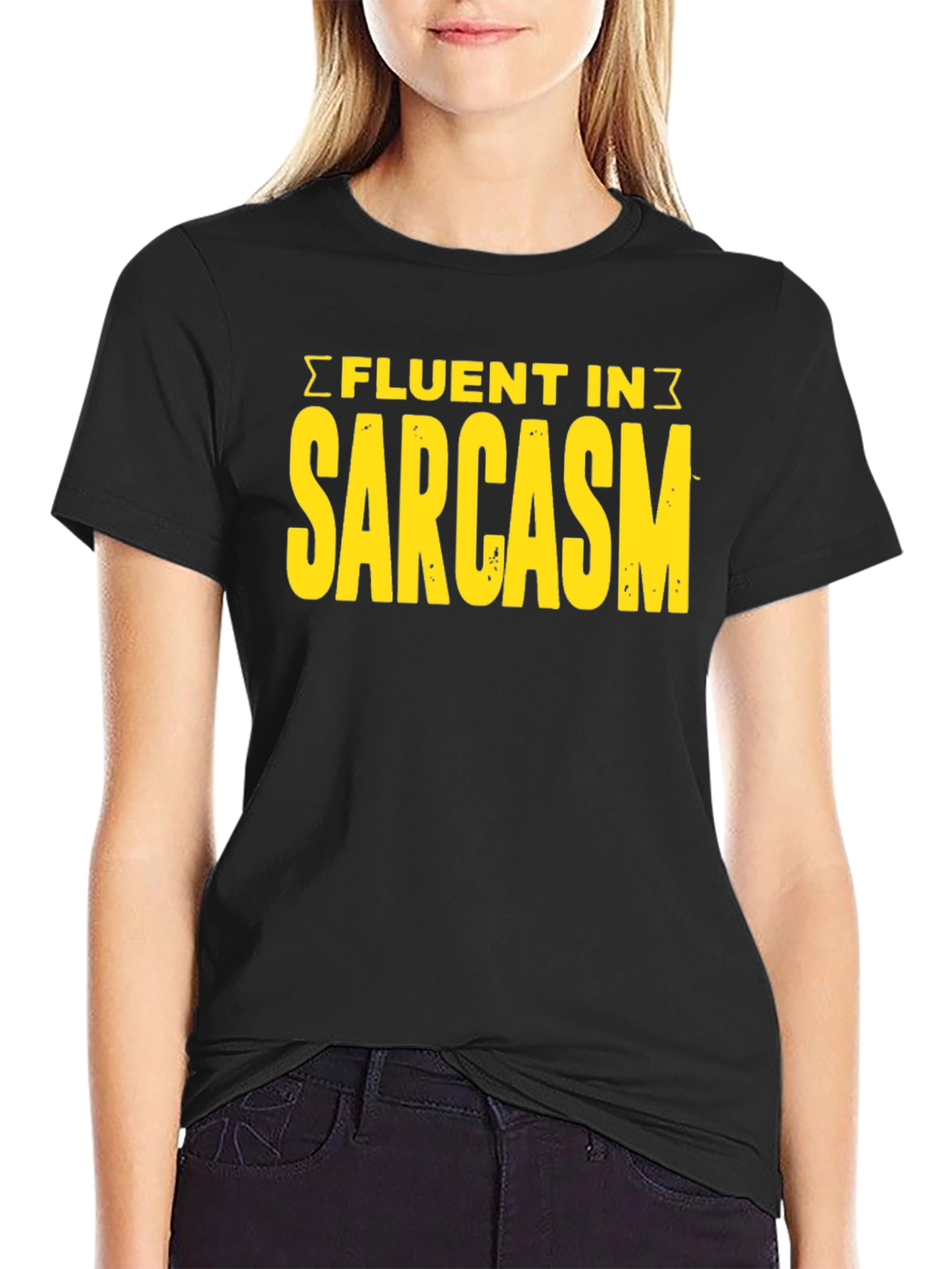 Fluent In Sarcasm Graphic Tee - Black