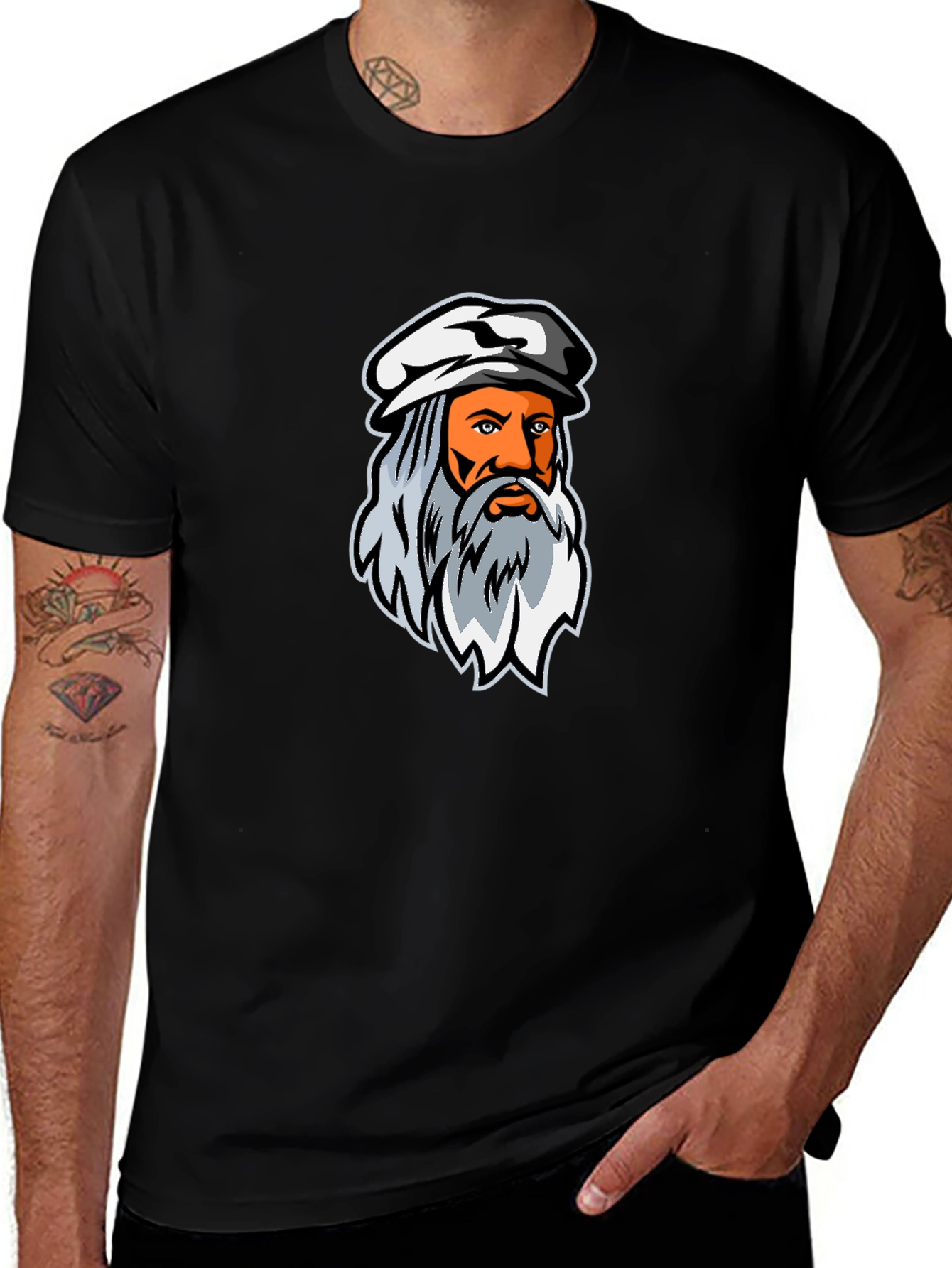 Da Vinci T-Shirt - Black Cotton Blend