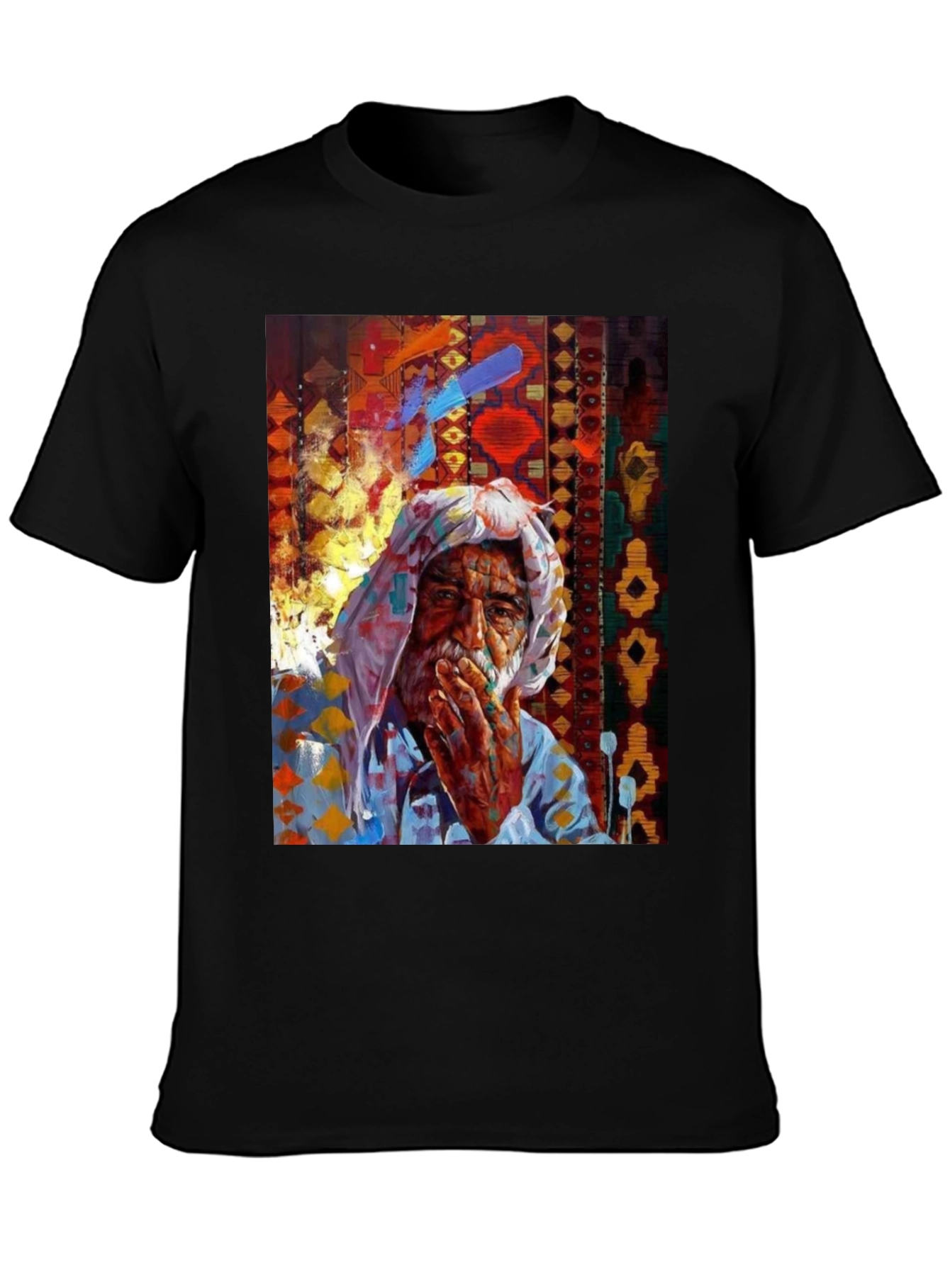 Artistic Old Man Graphic T-Shirt