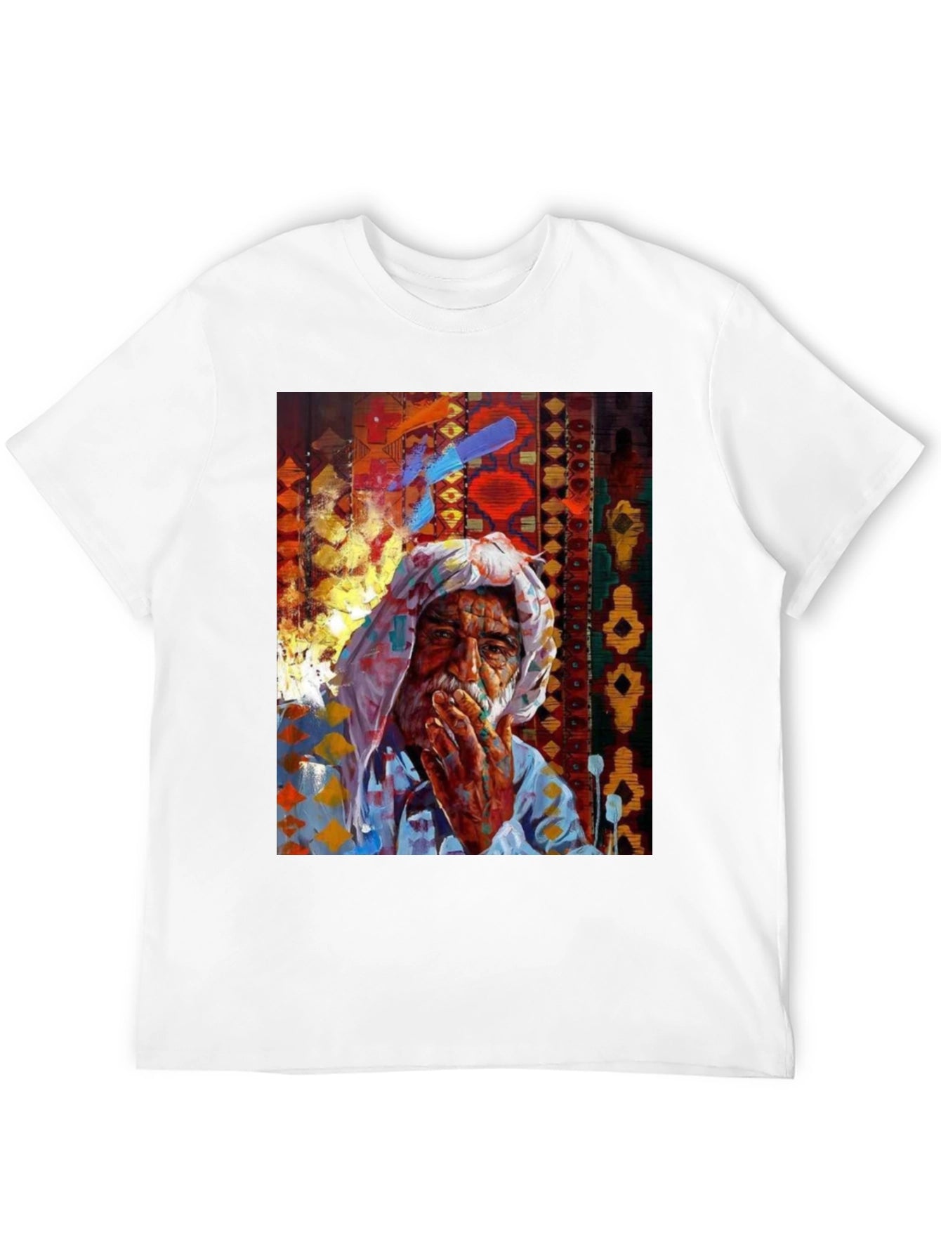 Artistic Old Man Graphic T-Shirt
