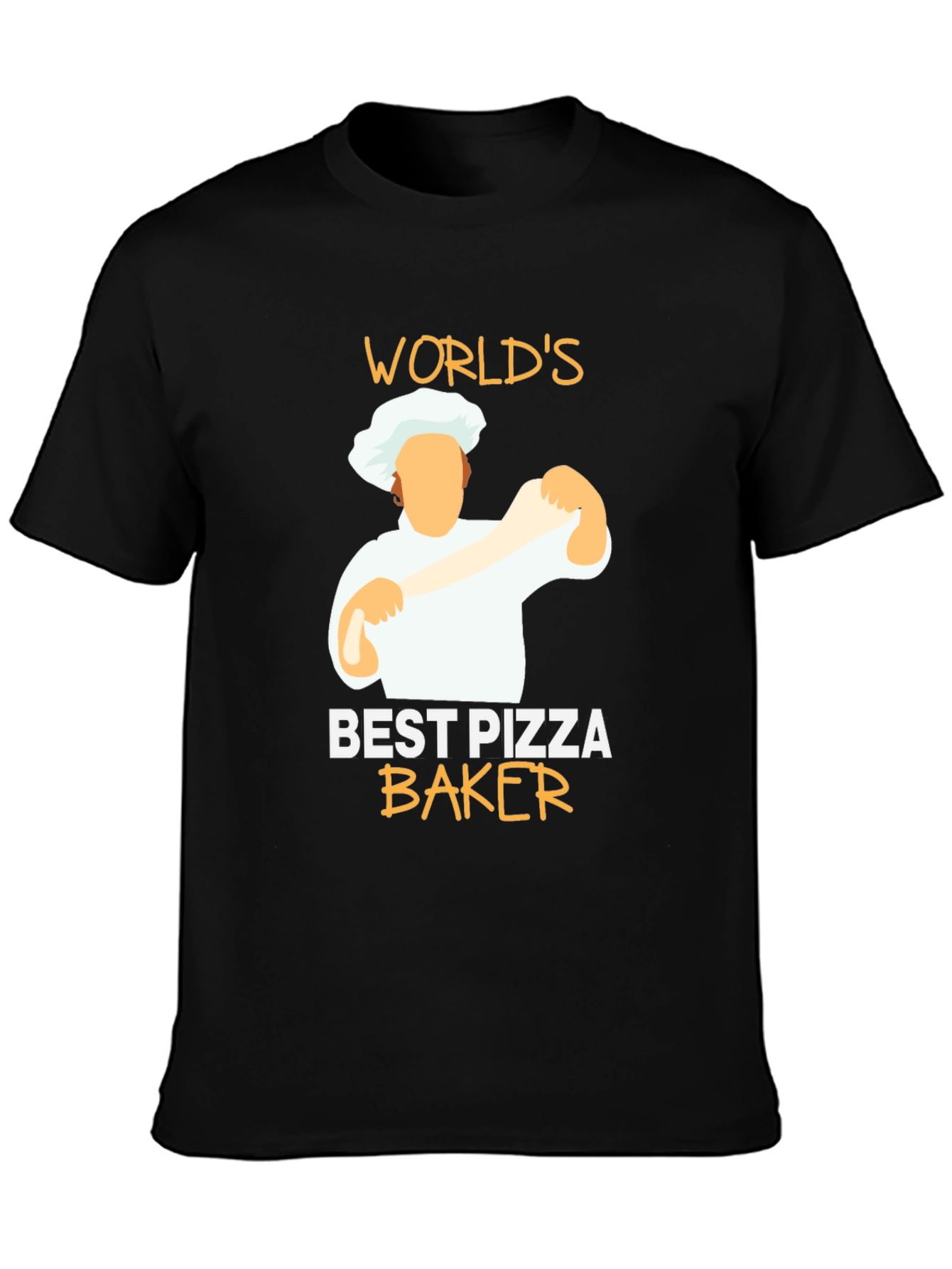 Worlds Best Pizza Baker Black T-Shirt
