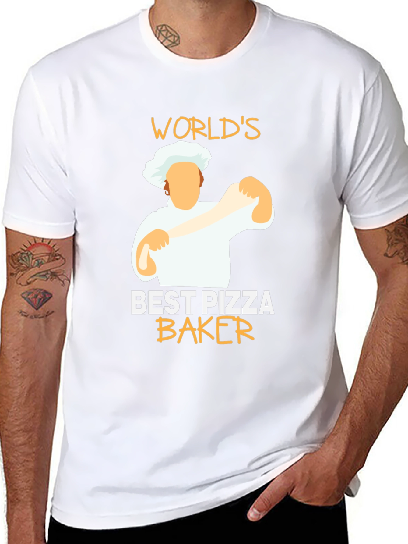 Worlds Best Pizza Baker Black T-Shirt
