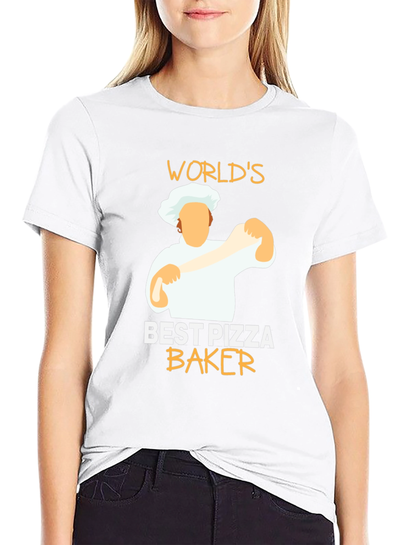 Worlds Best Pizza Baker Black T-Shirt