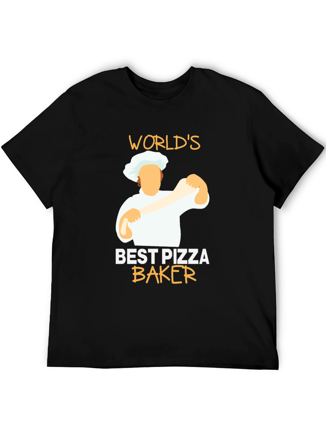 Worlds Best Pizza Baker Black T-Shirt