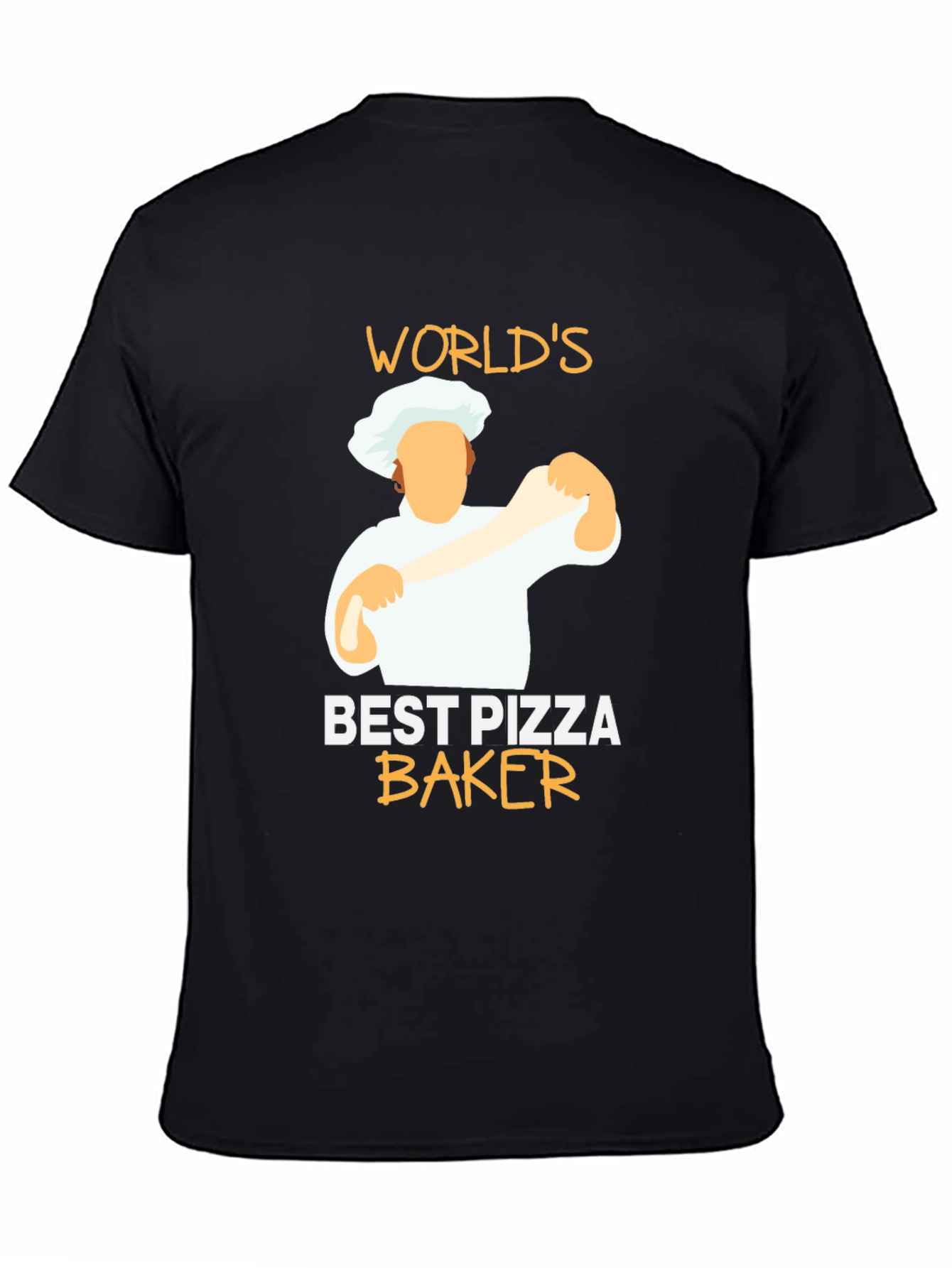 Worlds Best Pizza Baker Black T-Shirt