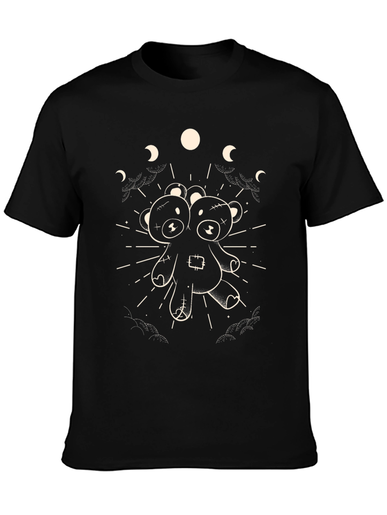 Two-Headed Teddy Bear Moon T-Shirt