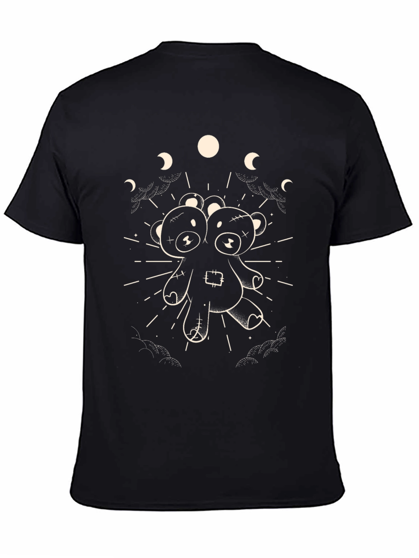 Two-Headed Teddy Bear Moon T-Shirt