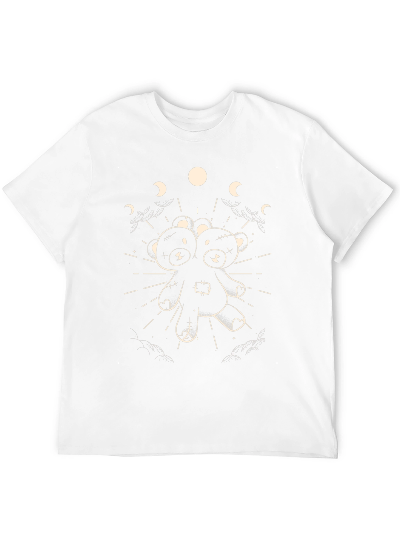 Two-Headed Teddy Bear Moon T-Shirt