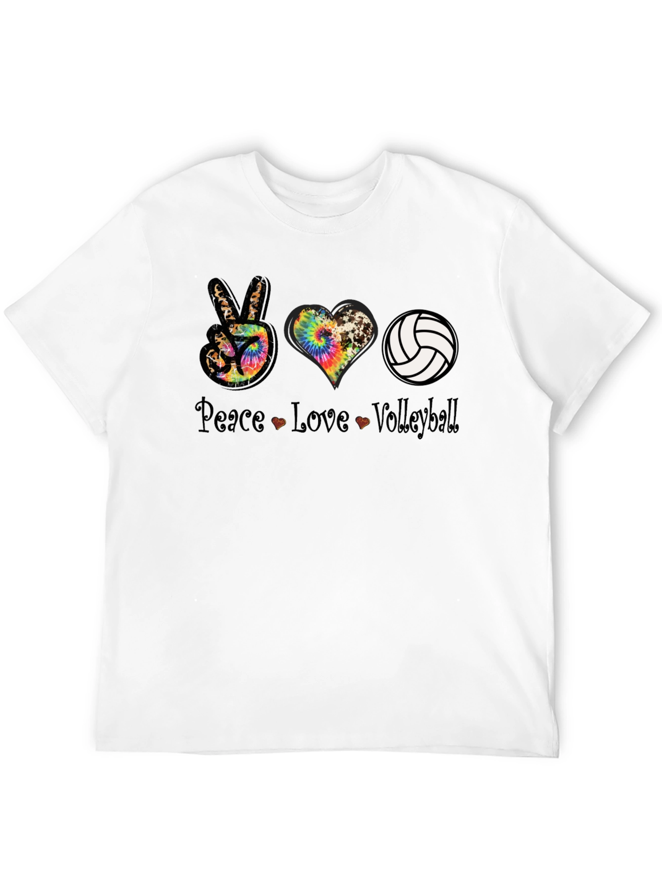 Peace Love Volleyball Graphic Tee