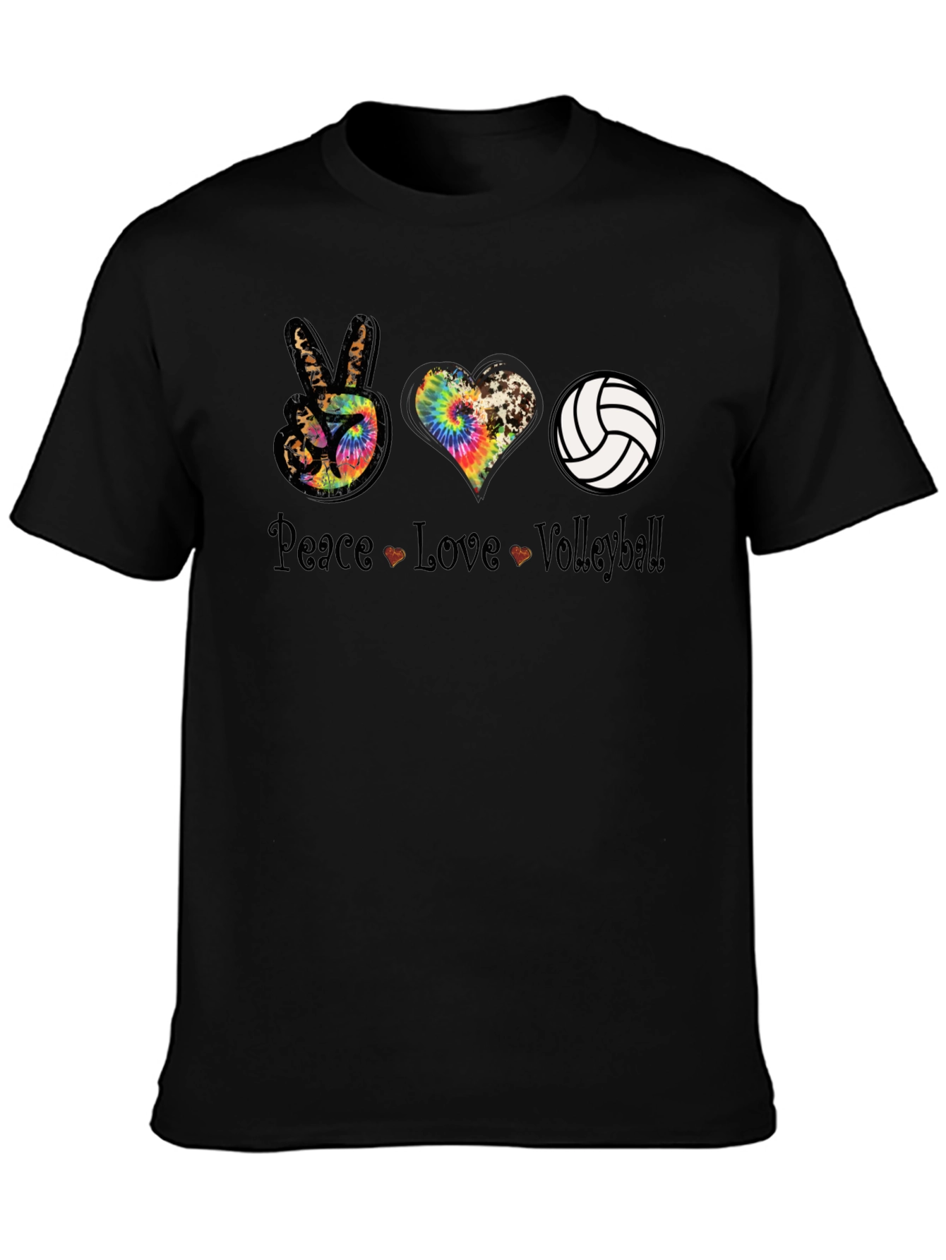 Peace Love Volleyball Graphic Tee