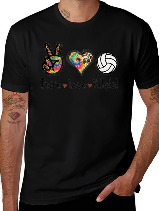 Peace Love Volleyball Graphic Tee