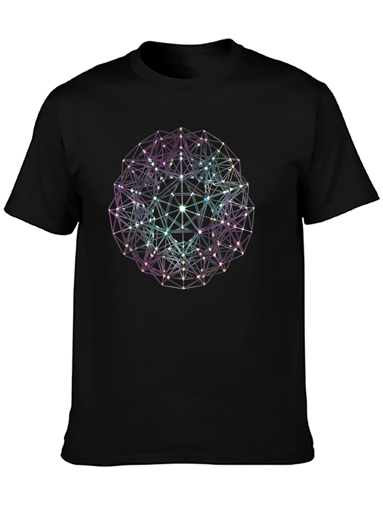 Geometric Sphere Graphic Tee - Modern Style