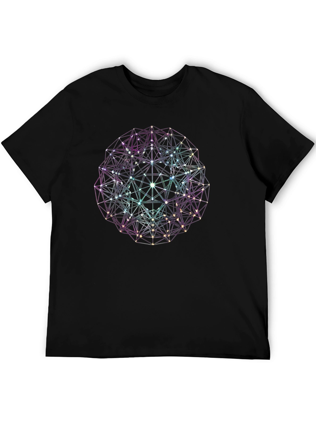 Geometric Sphere Graphic Tee - Modern Style