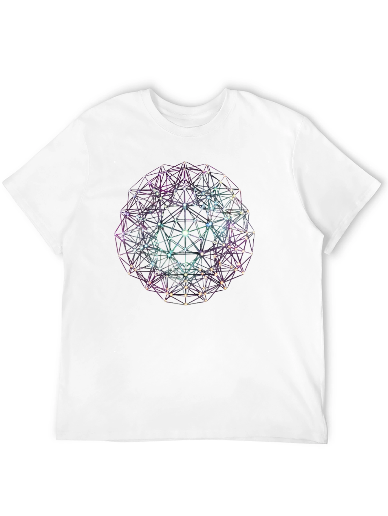 Geometric Sphere Graphic Tee - Modern Style