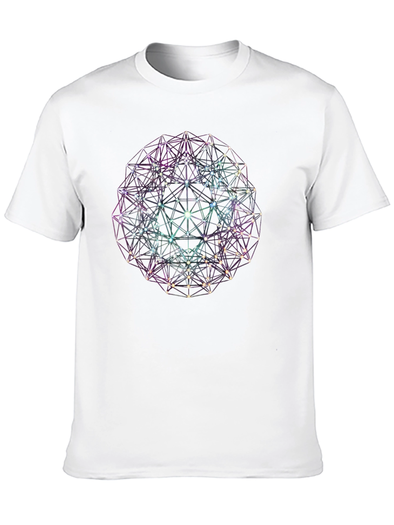 Geometric Sphere Graphic Tee - Modern Style