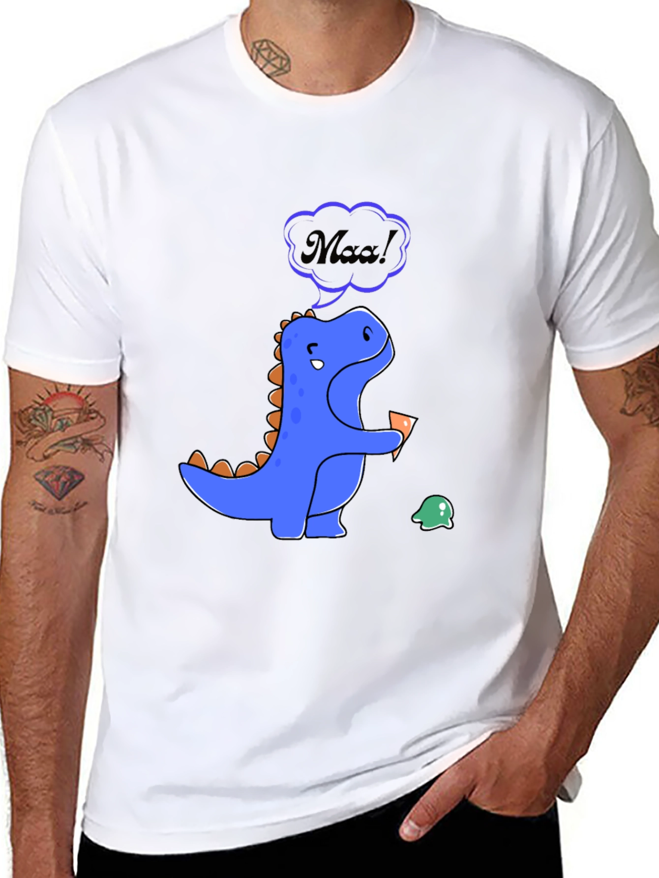 Dinosaur Maa! Black Graphic Tee