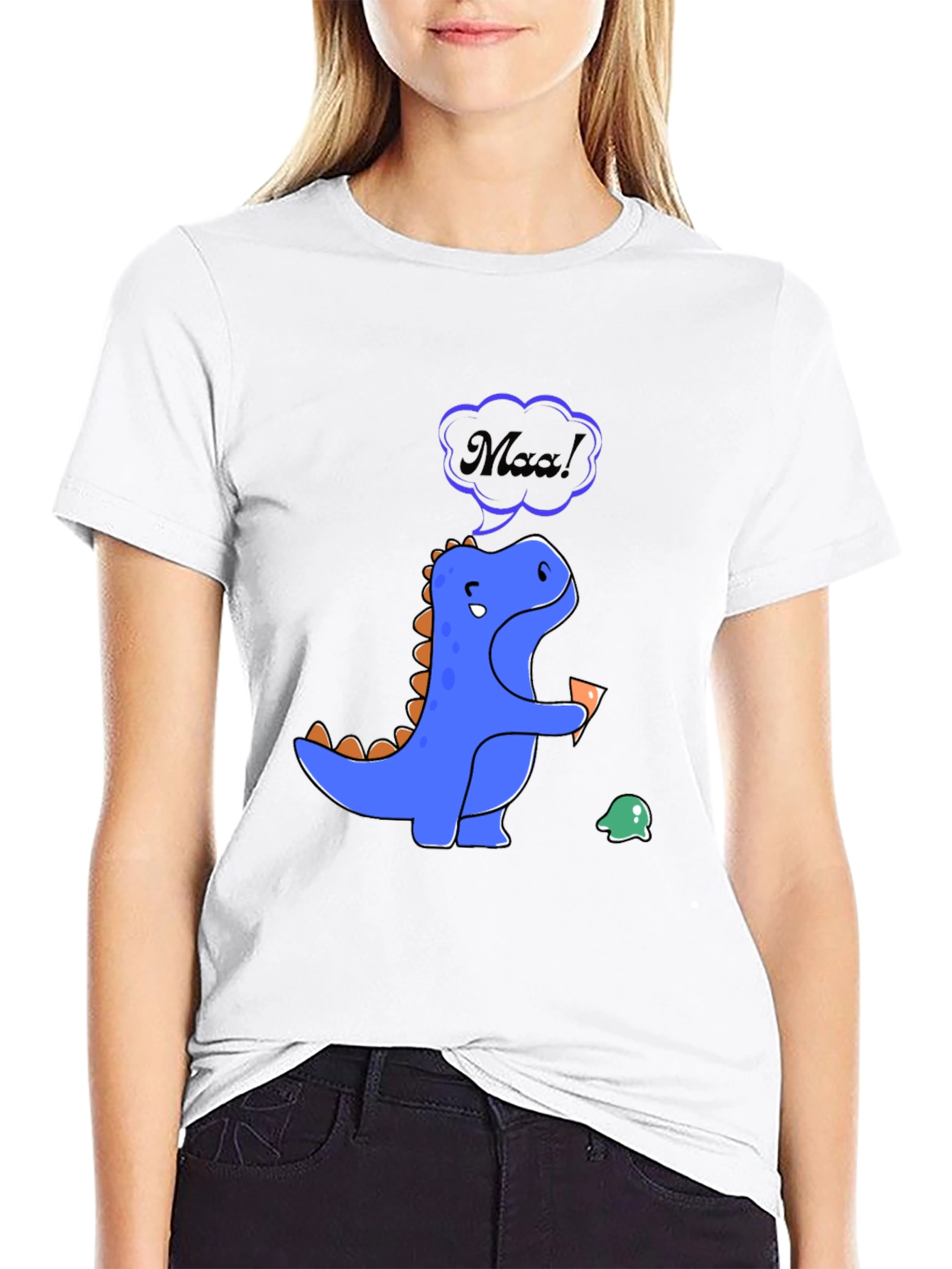 Dinosaur Maa! Black Graphic Tee